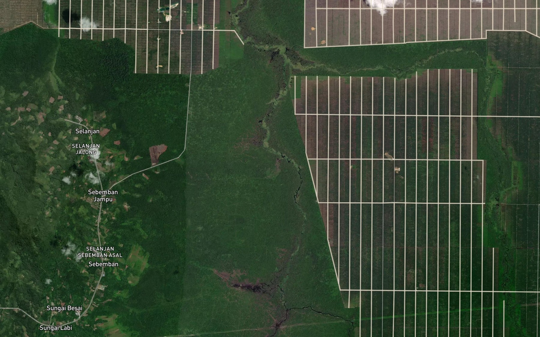 Satellite map of the Sungai Engkalat Angsa