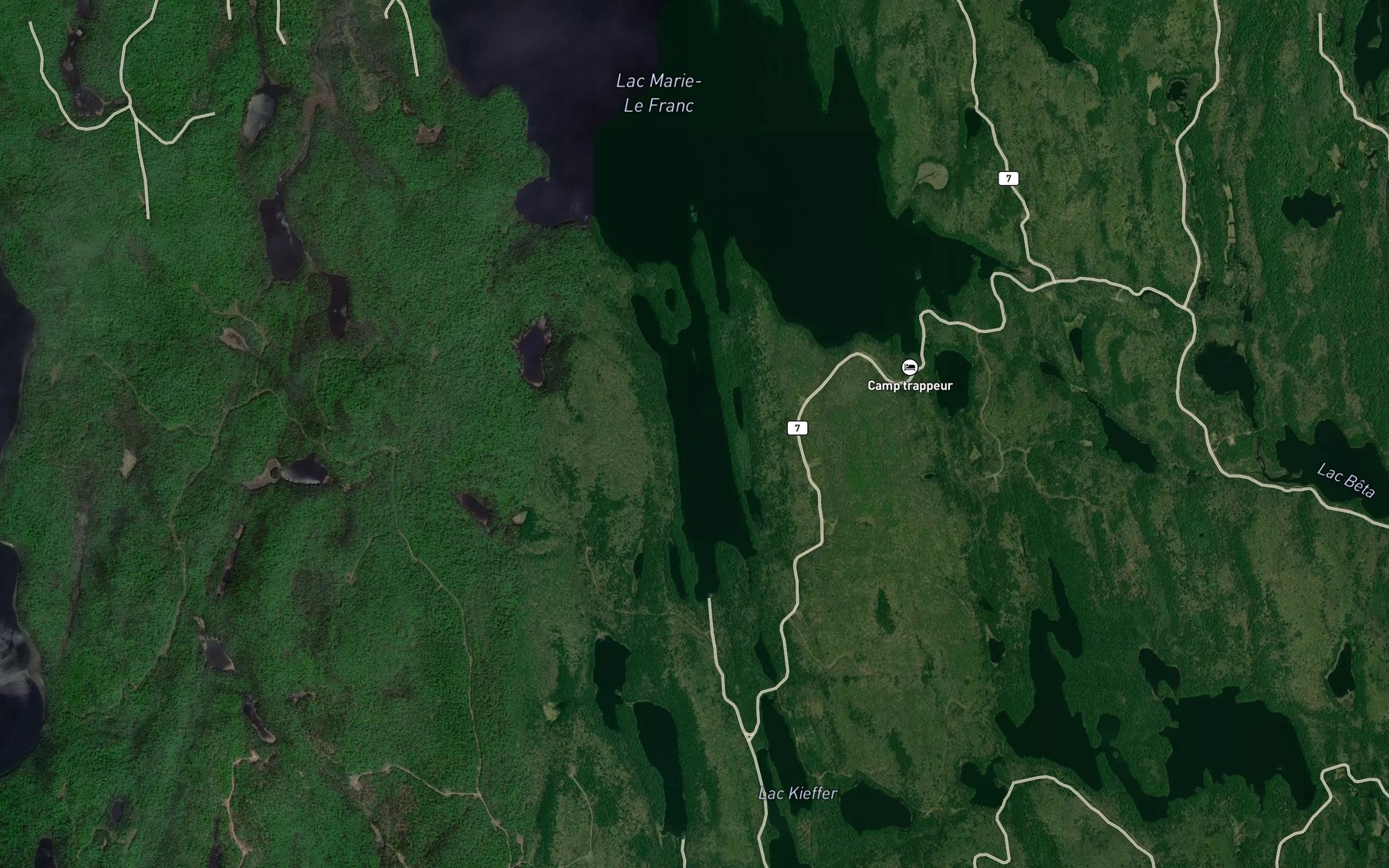 Satellite map of the Baie Gibraltar