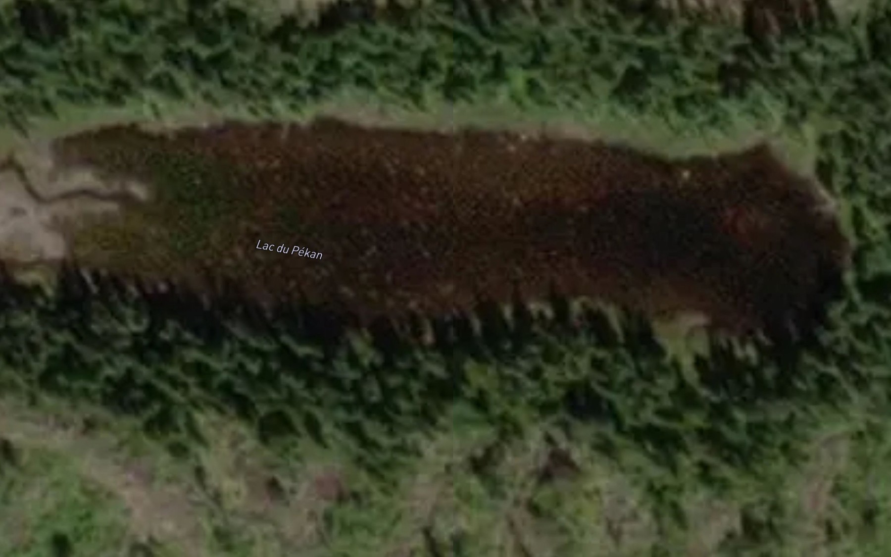 Satellite map of the Lac du Pekan
