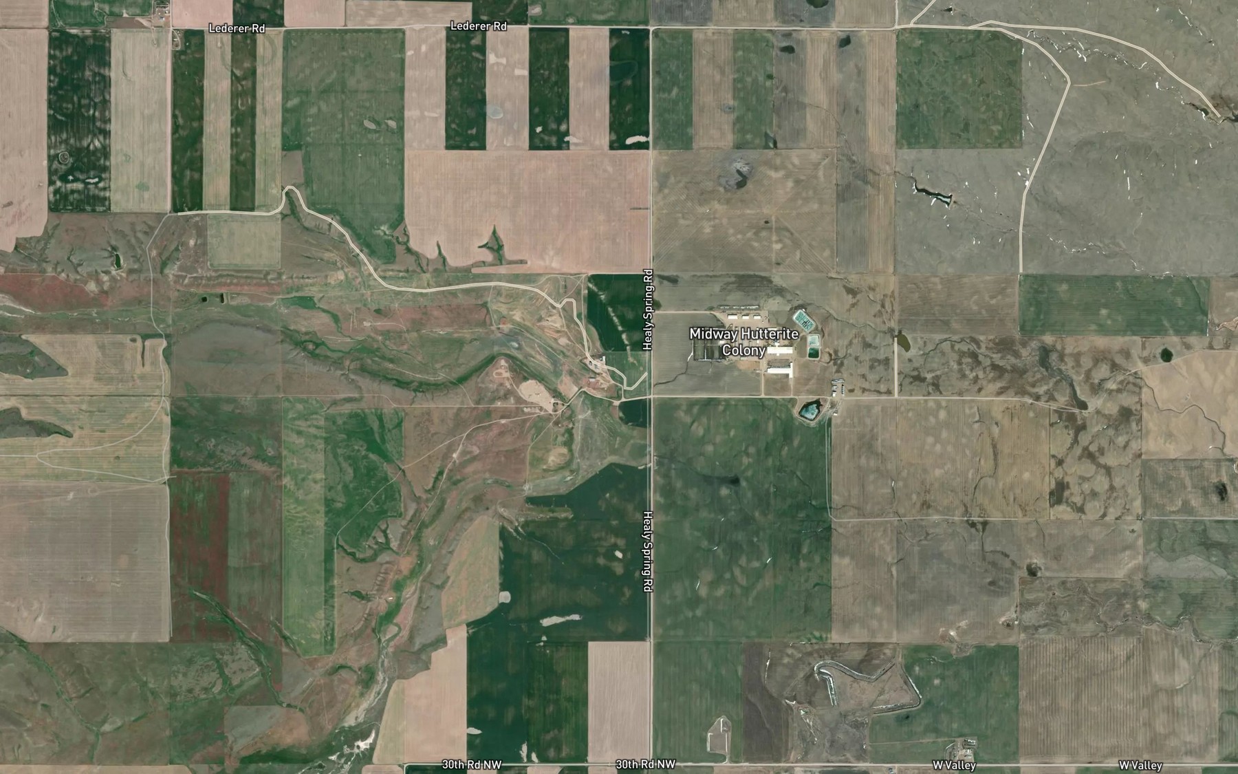 Satellite map of the Healy Spring