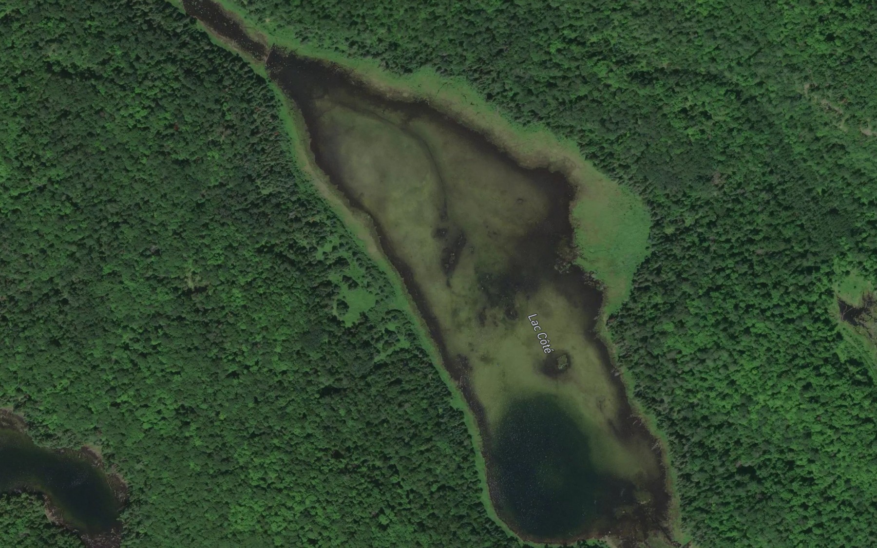 Satellite map of the Lac Cote