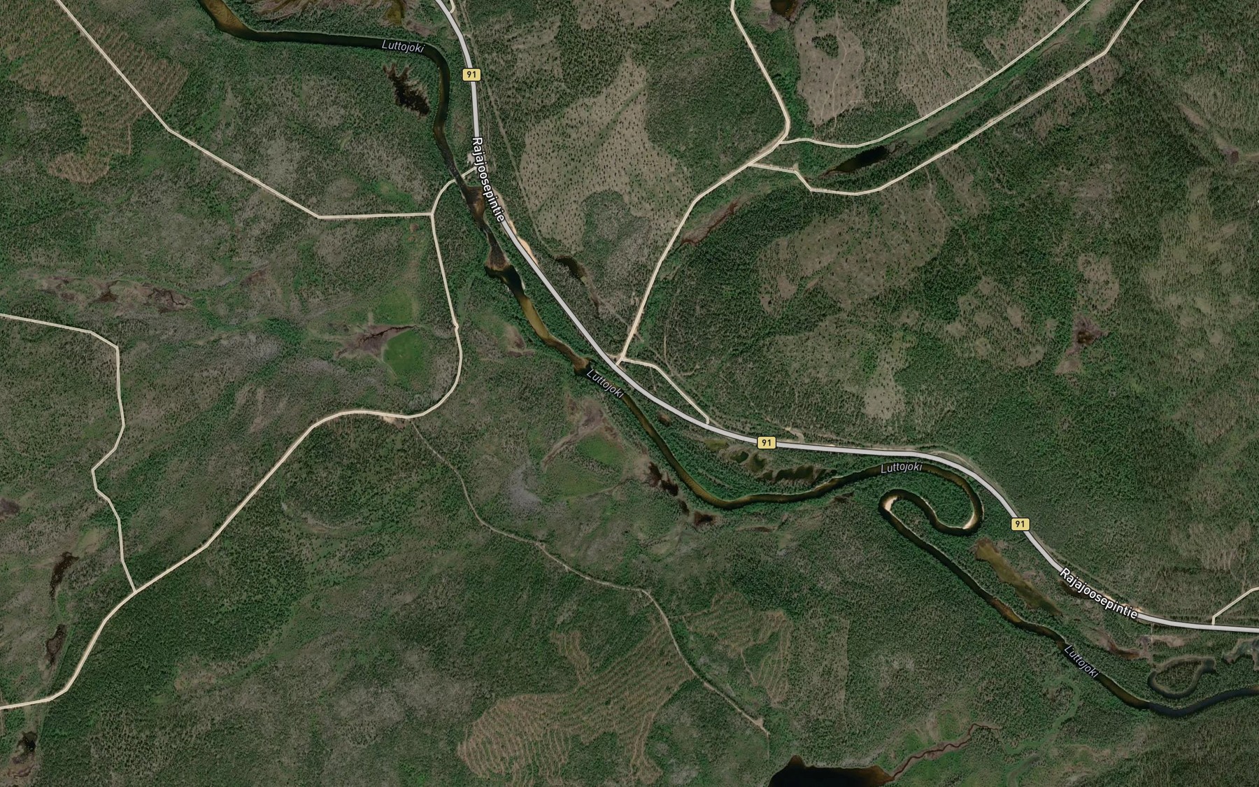 Satellite map of the Puolivalinoja