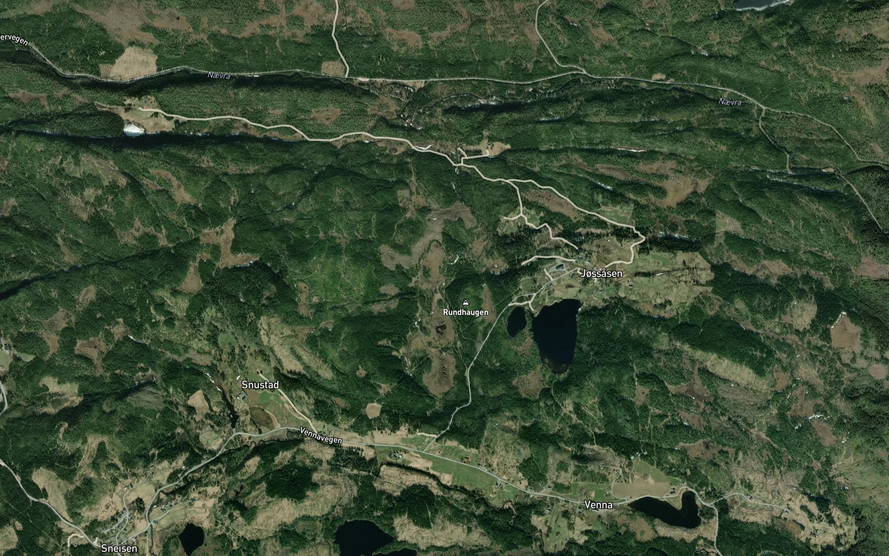 Satellite map of the Kvernhusbekken
