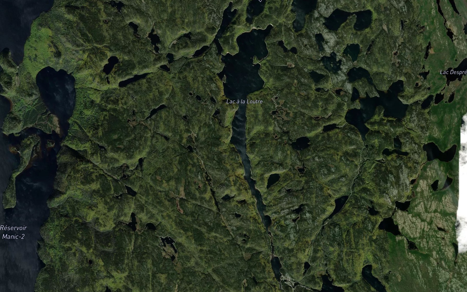 Satellite map of the Lac a la Loutre
