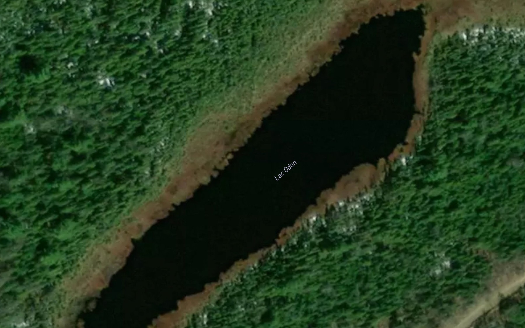 Satellite map of the Lac Odon