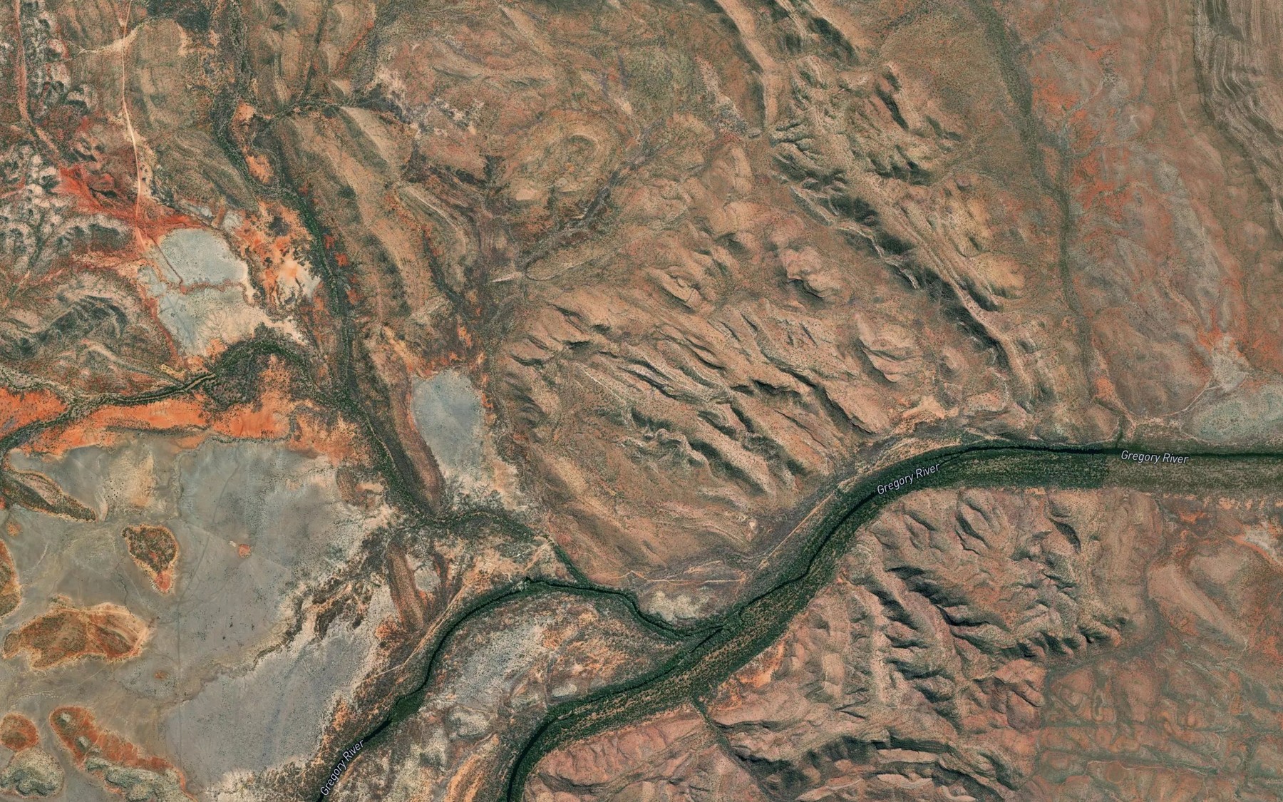 Satellite map of the Carl Creek
