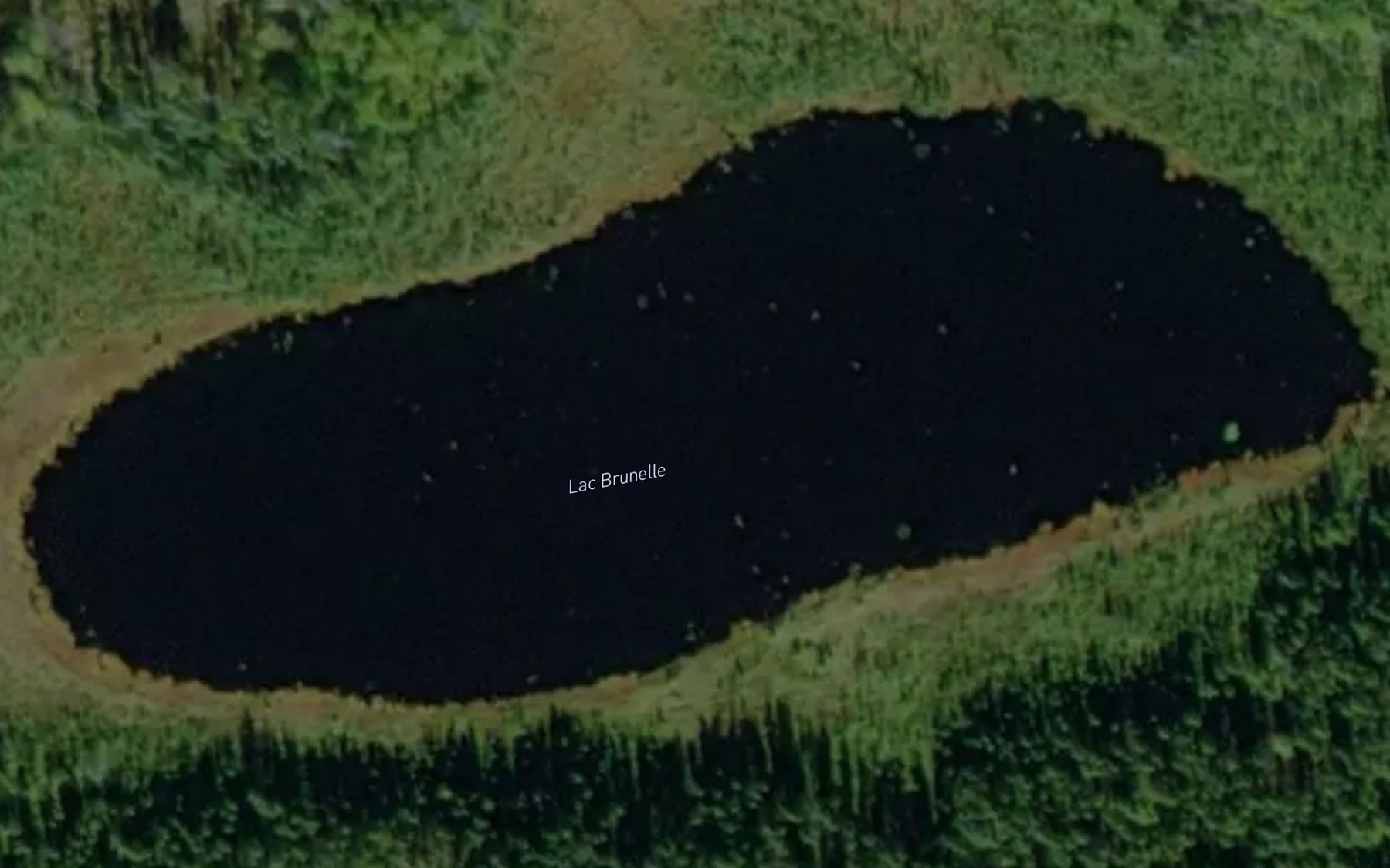 Satellite map of the Lac Brunelle