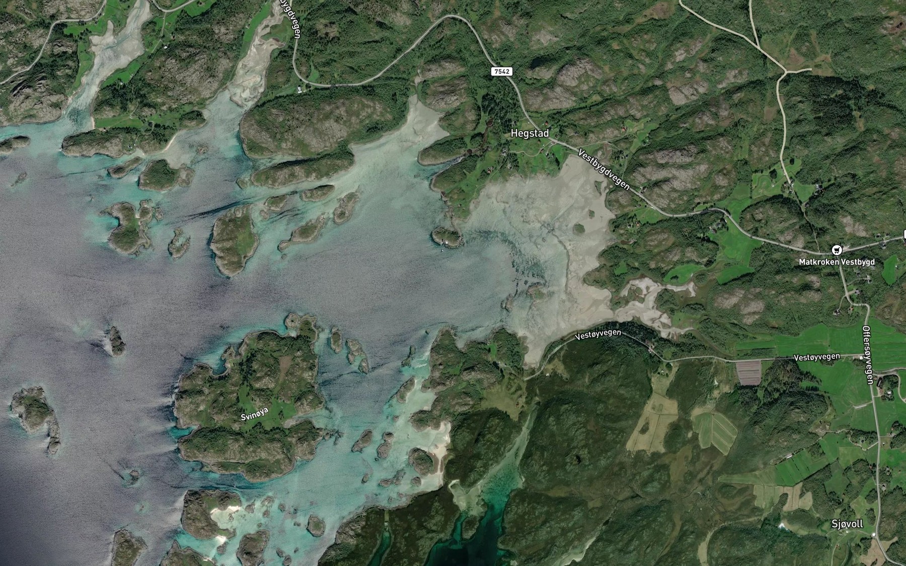 Satellite map of the Heggstadosen