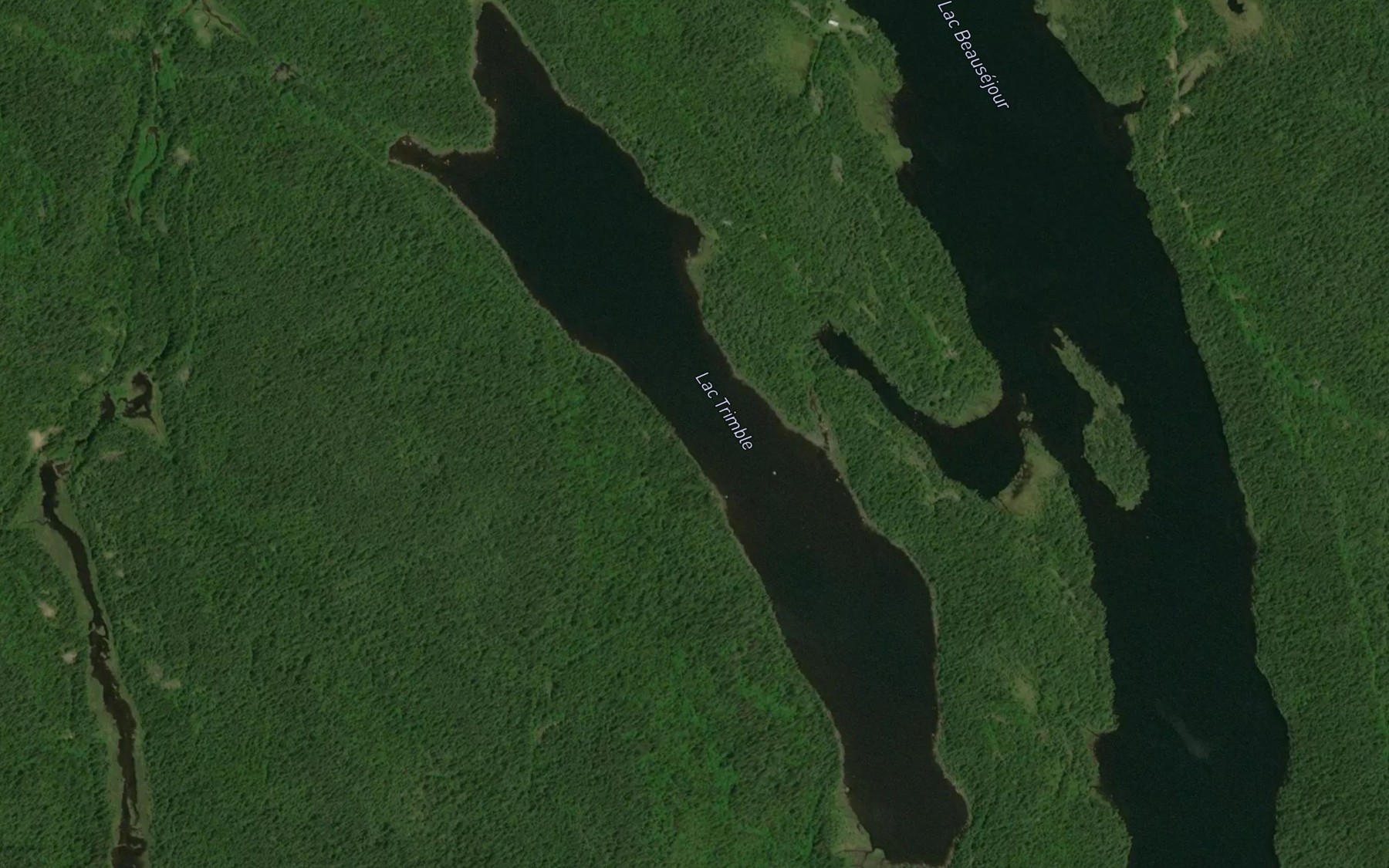 Satellite map of the Lac Trimble