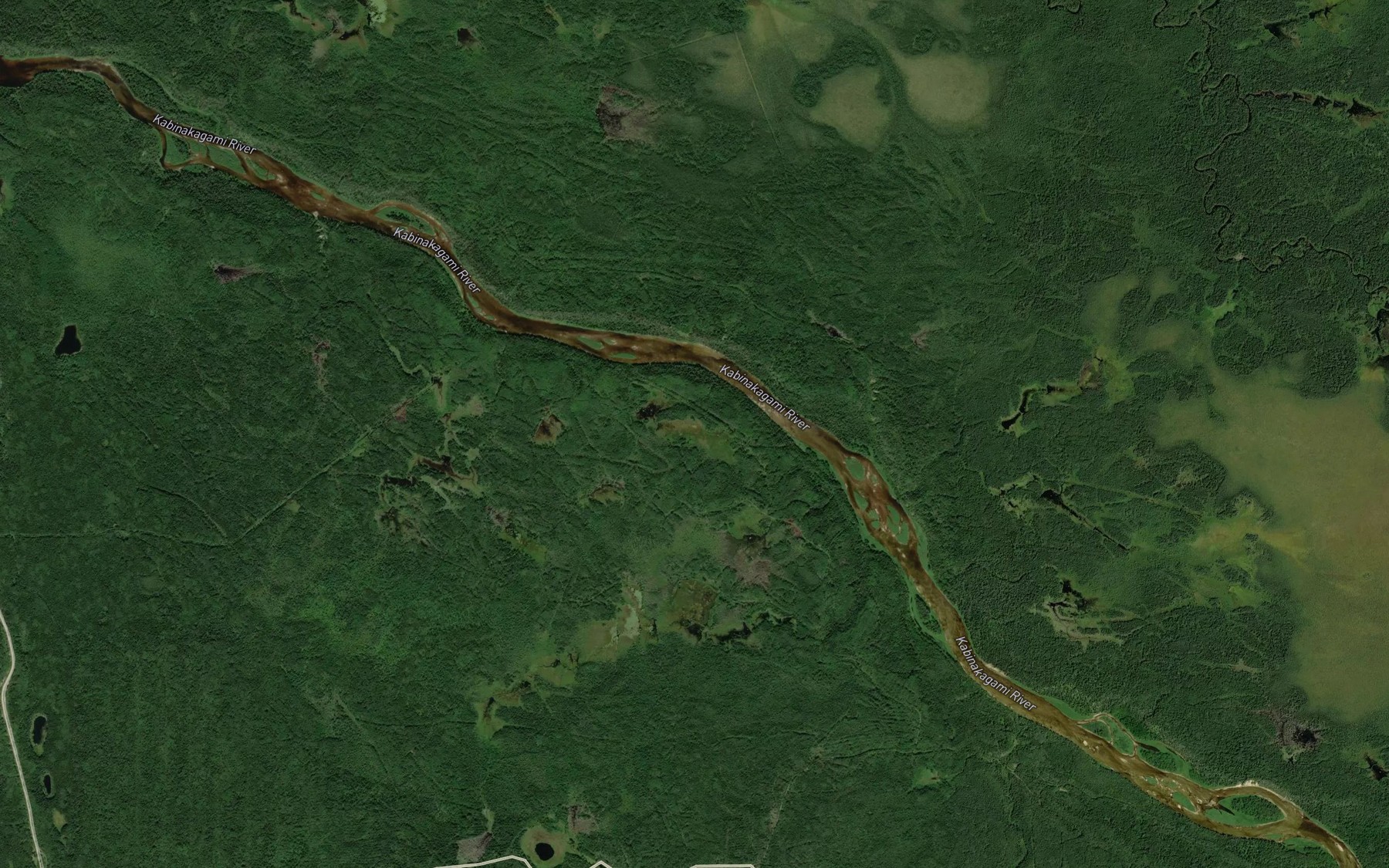 Satellite map of the Limestone Rapids