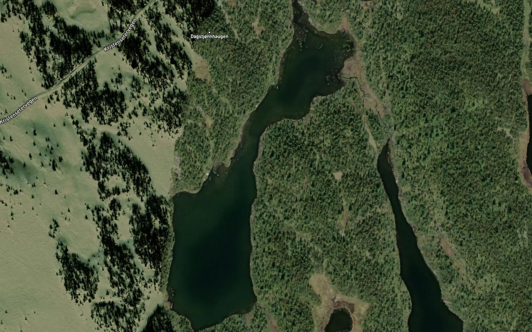 Satellite map of the Dagstjorna,nedre