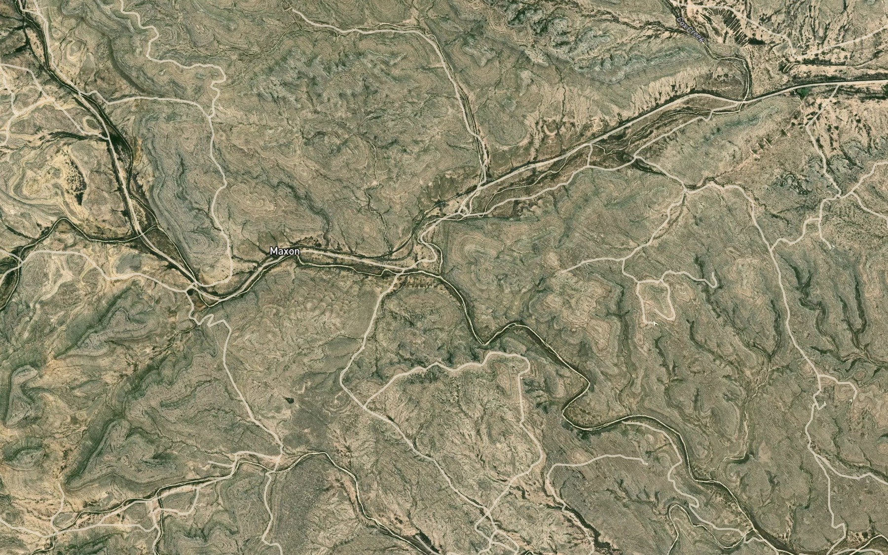 Satellite map of the Cox Creek