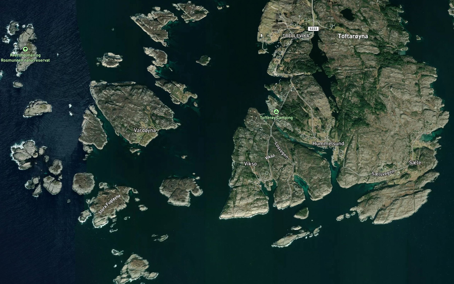 Satellite map of the Nordragrotvika