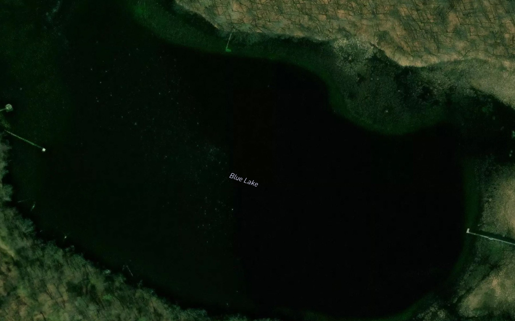 Satellite map of the Blue Lake