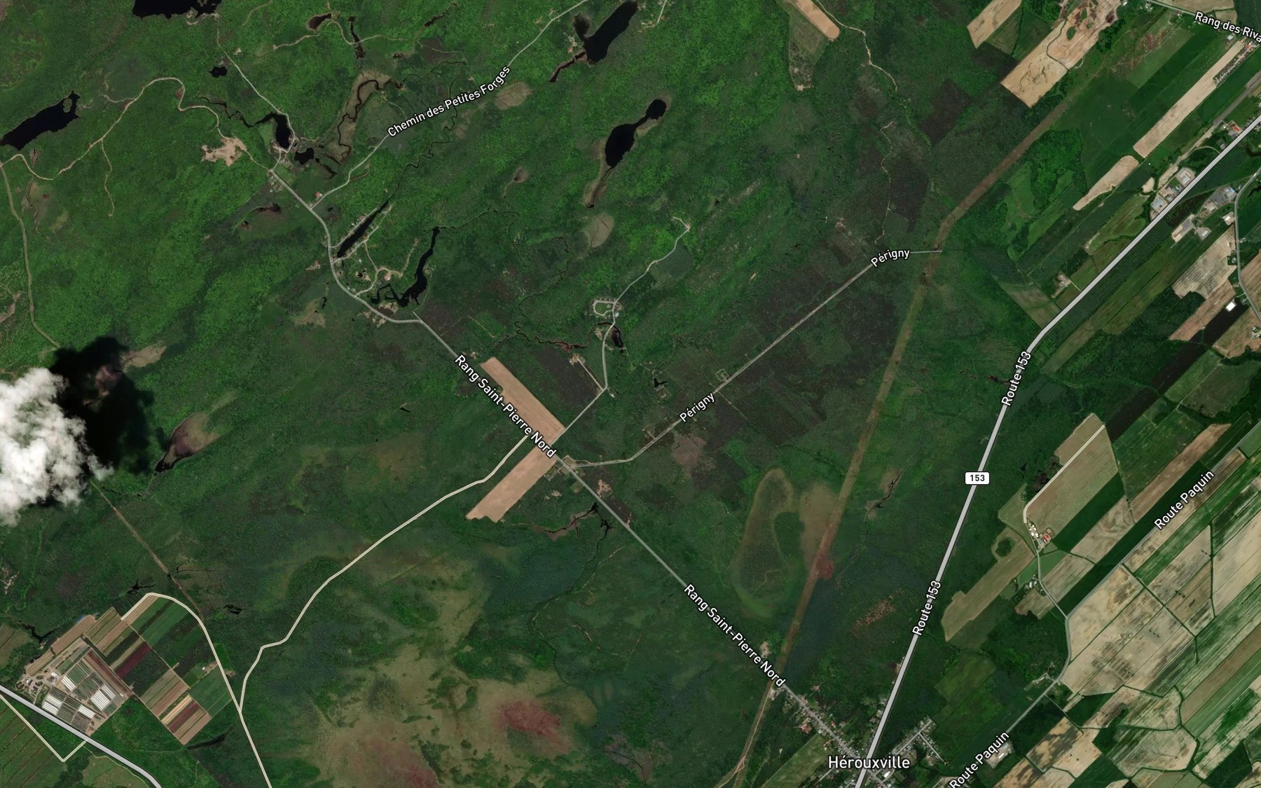 Satellite map of the Ruisseau Rouille