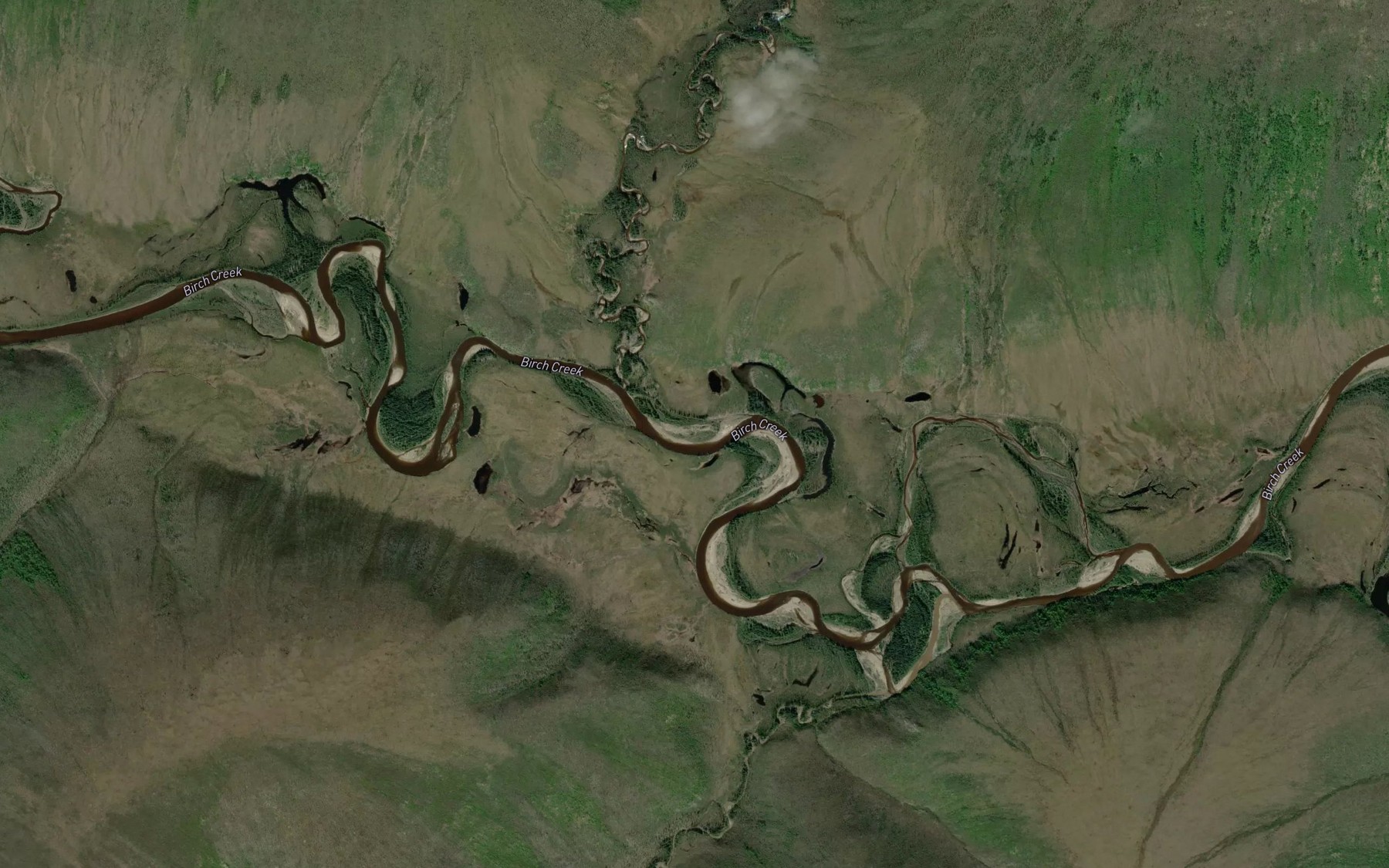 Satellite map of the Great Unknown Creek