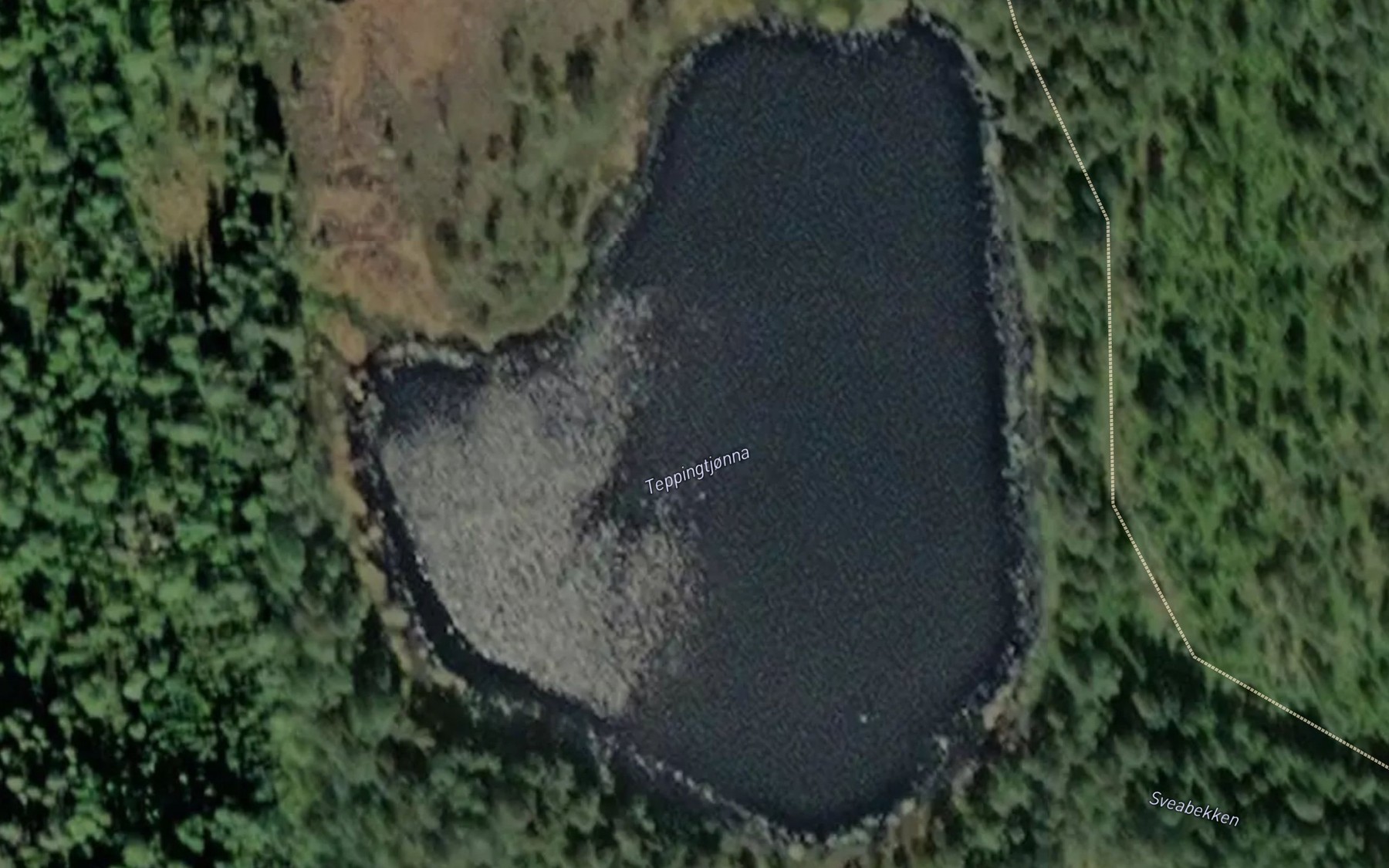 Satellite map of the Tappingstjonna