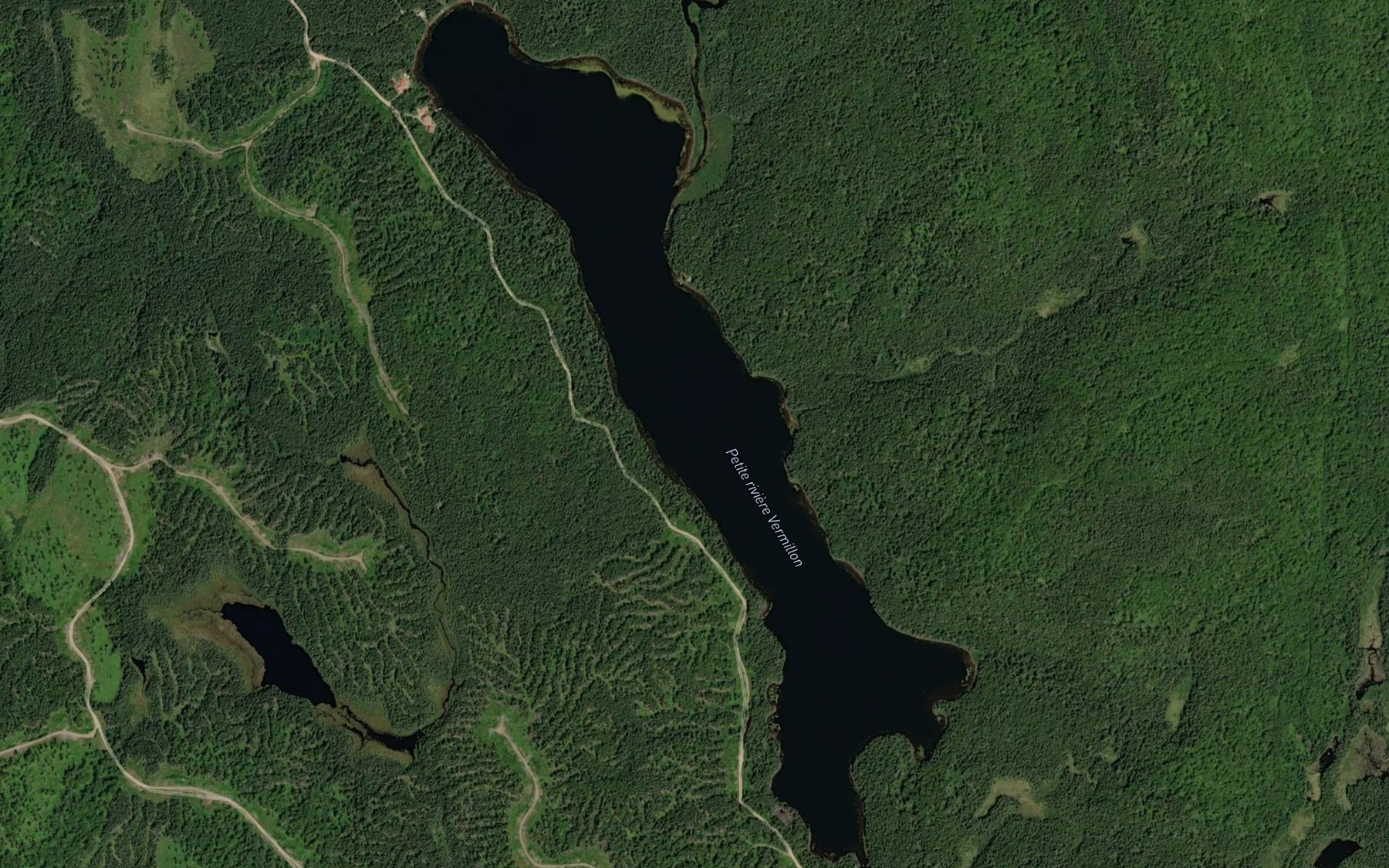 Satellite map of the Lac Eveline