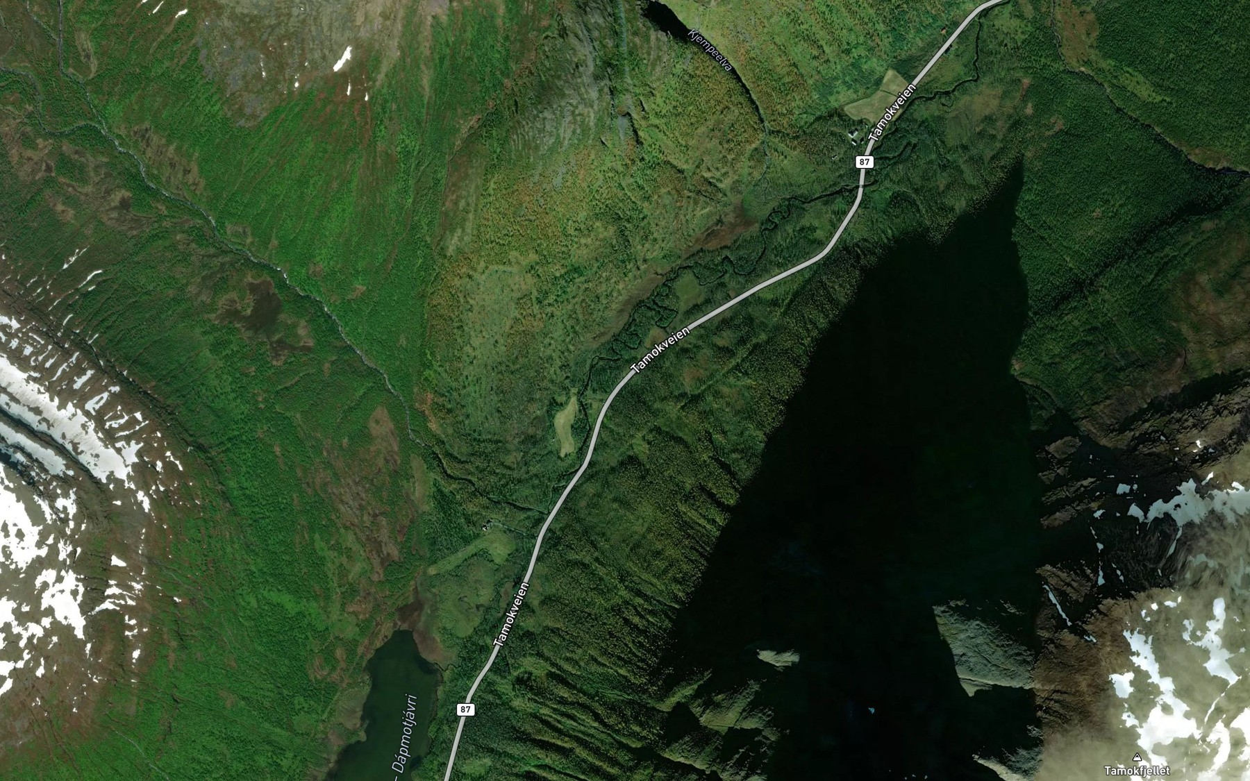 Satellite map of the Holmeslettbekken