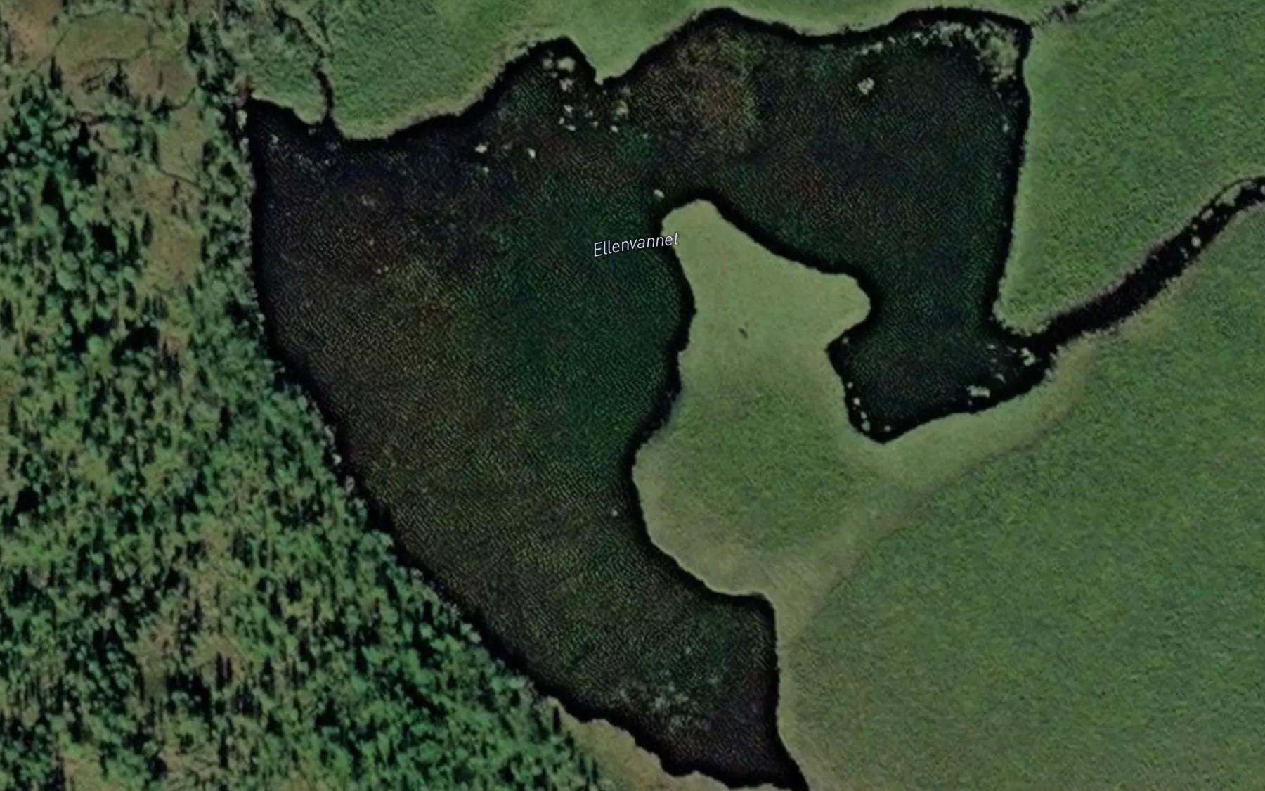 Satellite map of the Ellenvannet