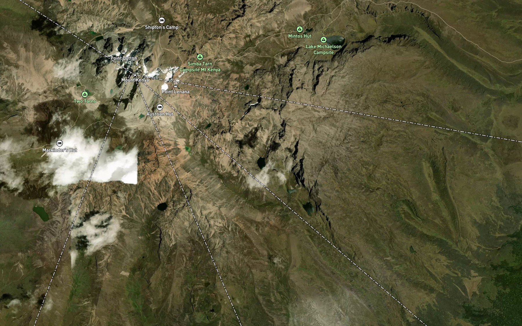 Satellite map of the Enchanted Lake