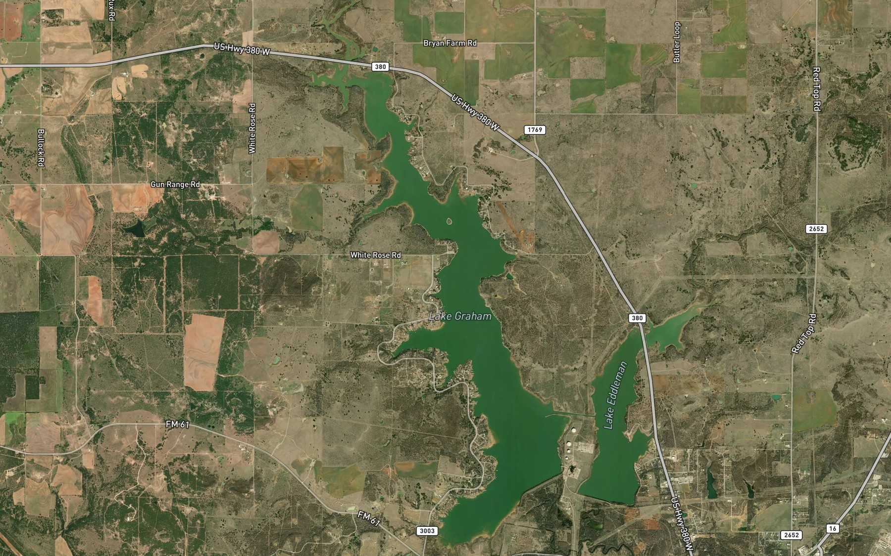 Satellite map of the Lake Eddleman
