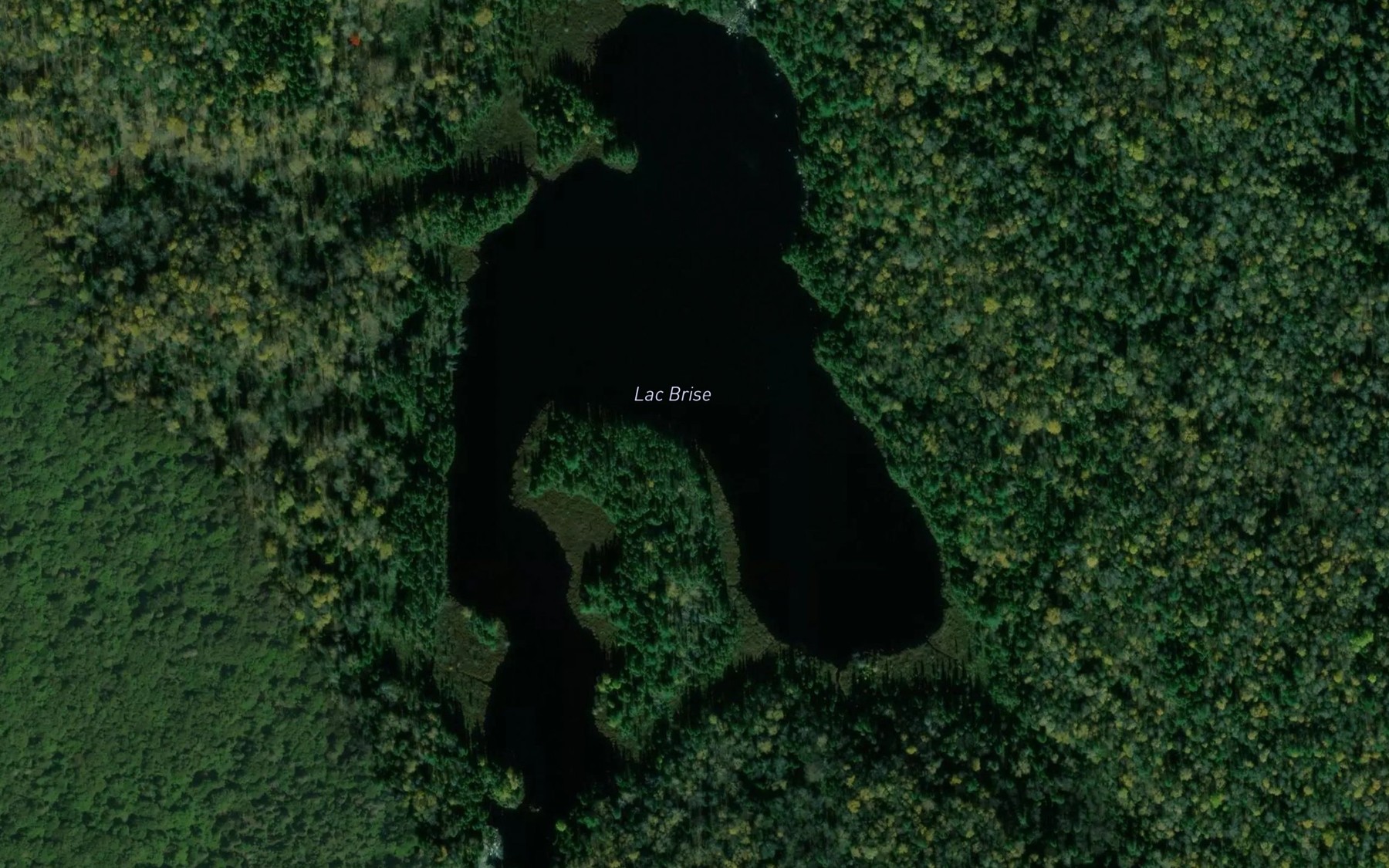 Satellite map of the Lac Brise