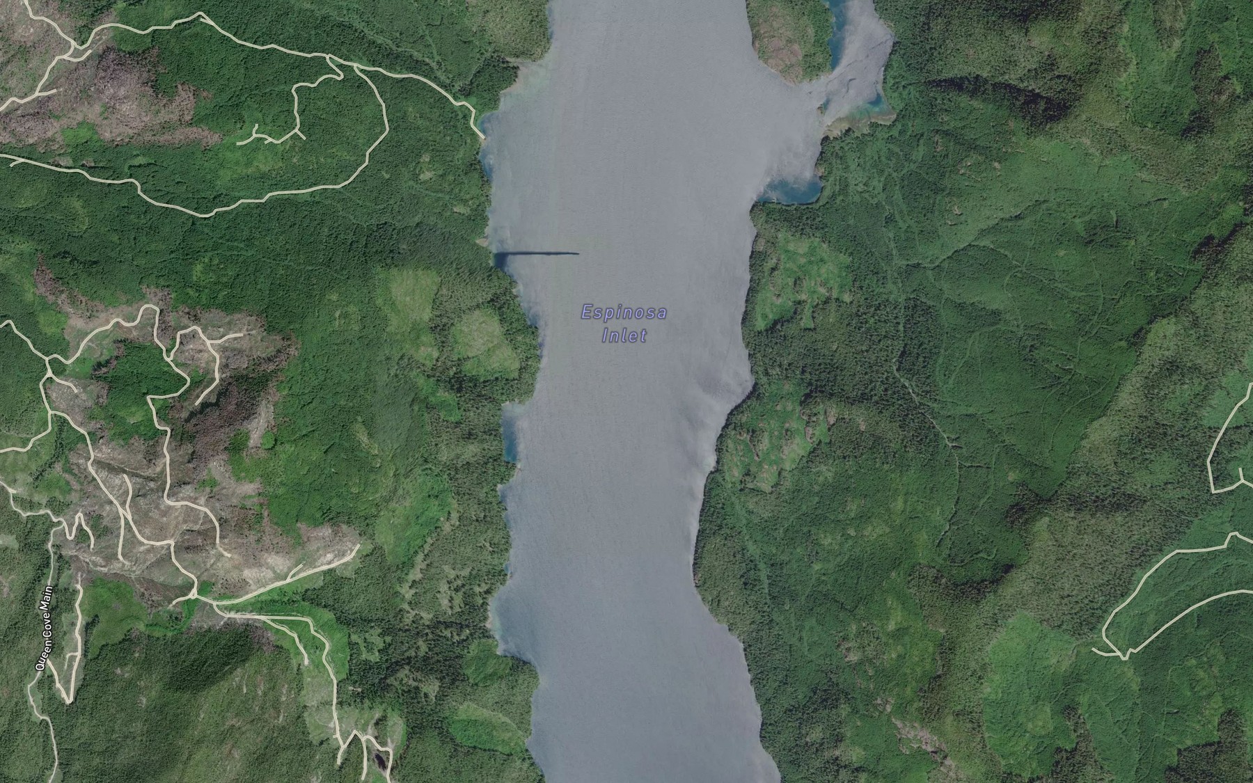 Satellite map of the Espinosa Inlet