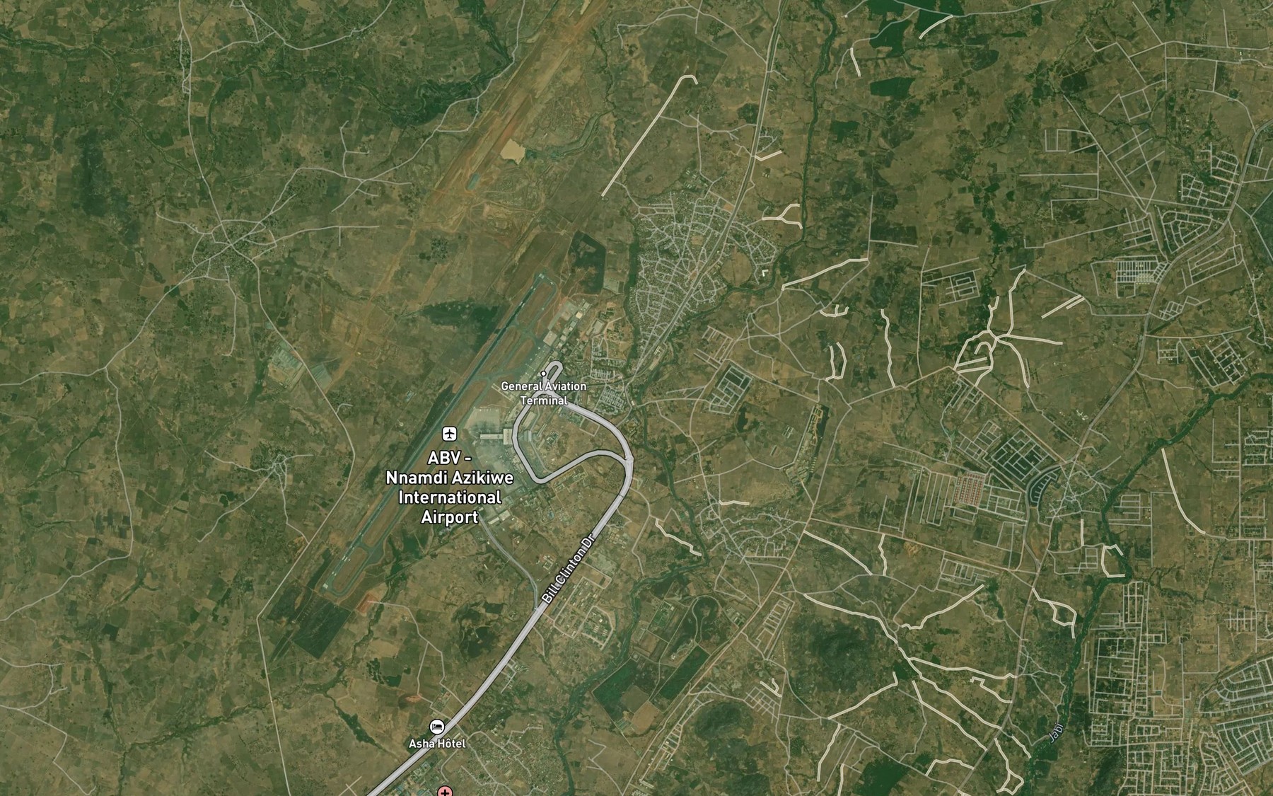 Satellite map of the River Gwaska