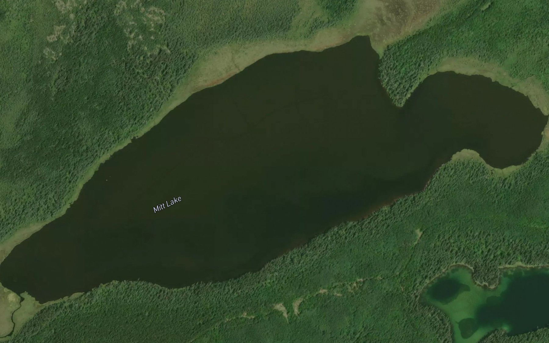 Satellite map of the Mitt Lake