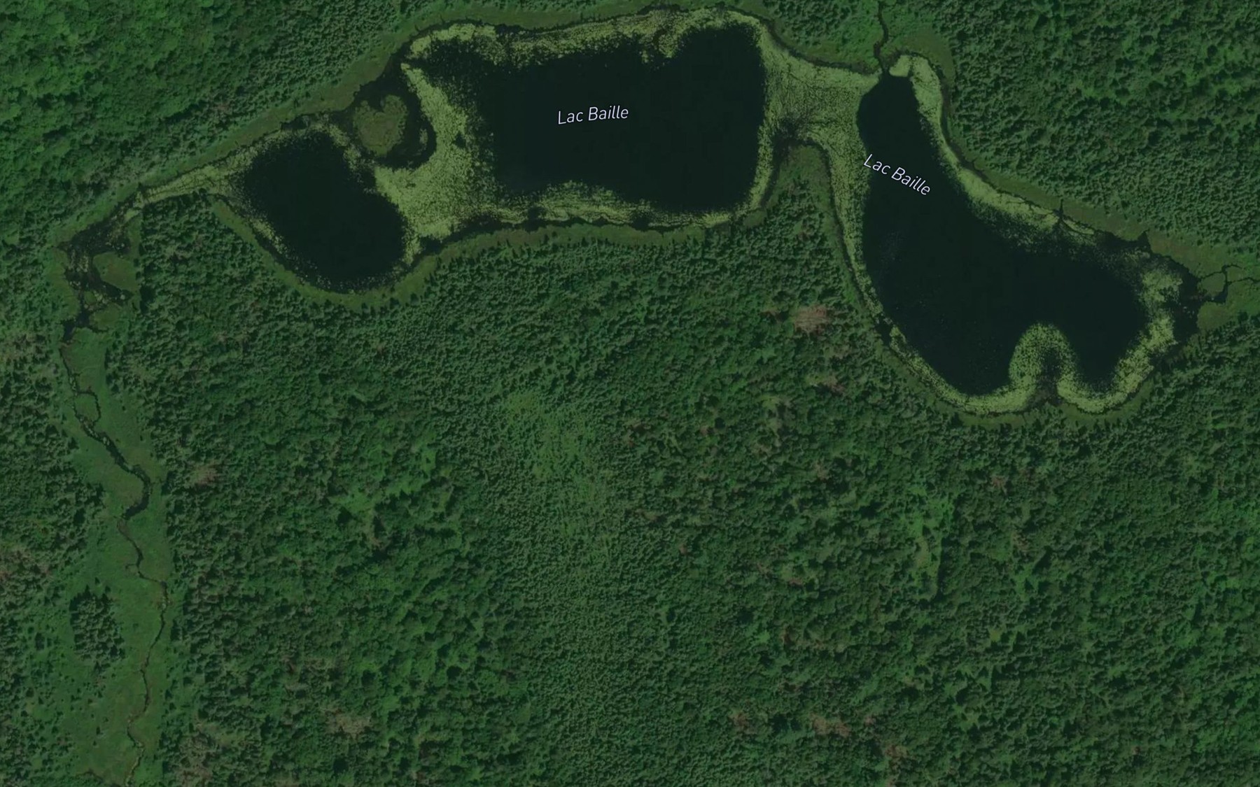 Satellite map of the Lac Baille