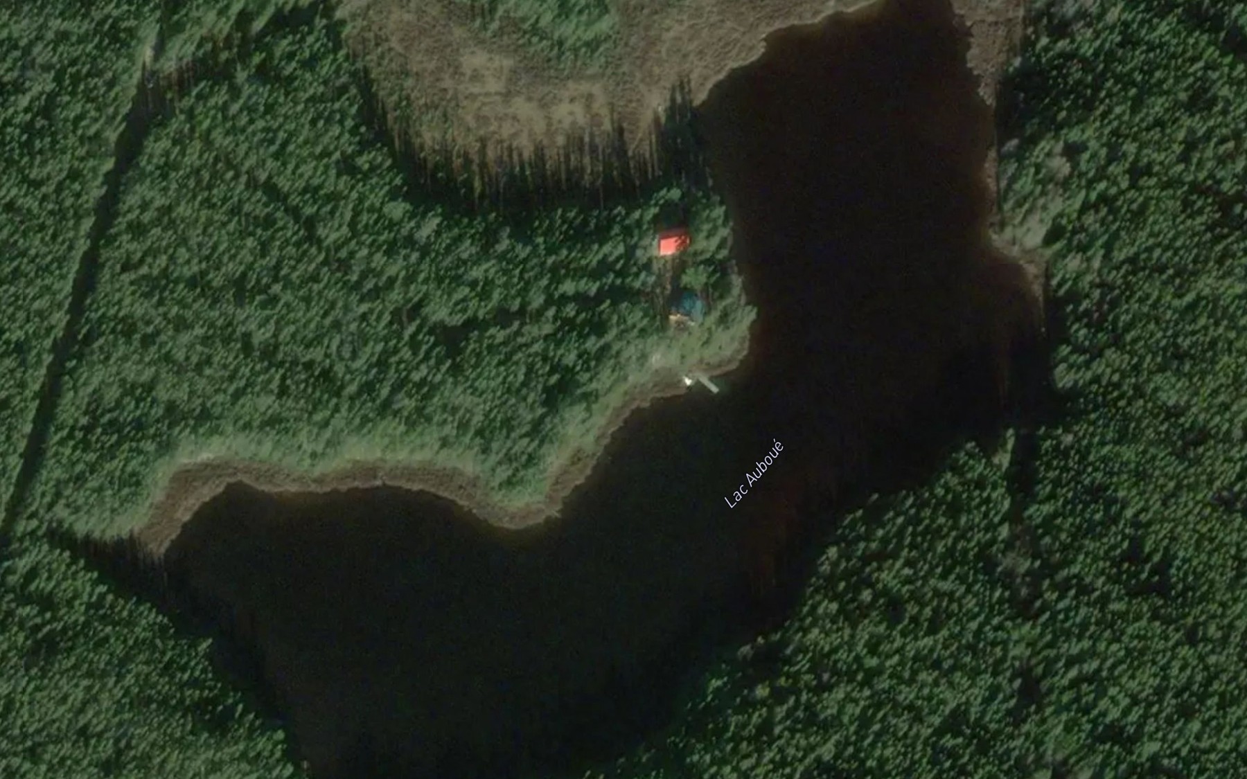 Satellite map of the Lac Auboue