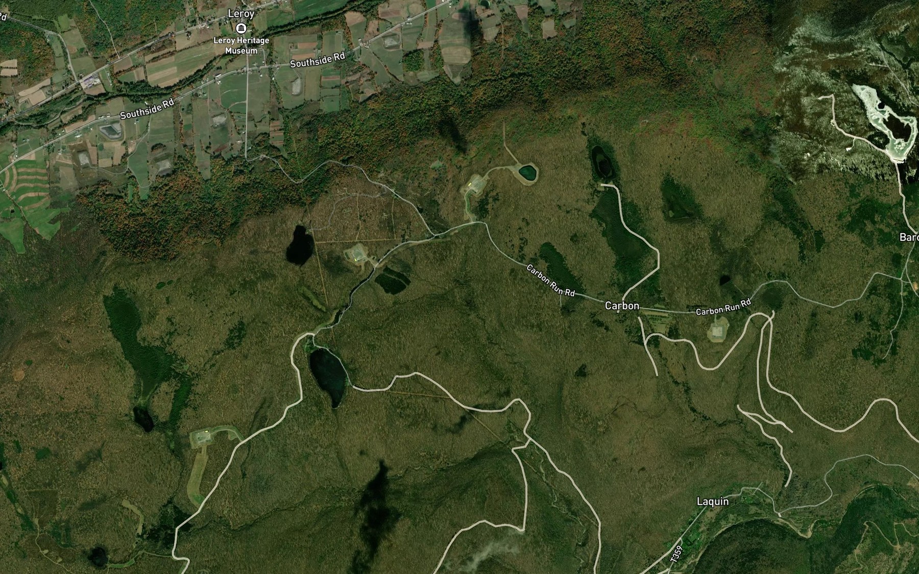 Satellite map of the Turnip Patch Run