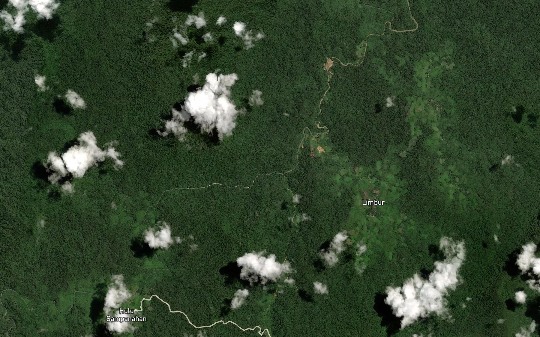 Satellite map of the Sungai Pangaringan