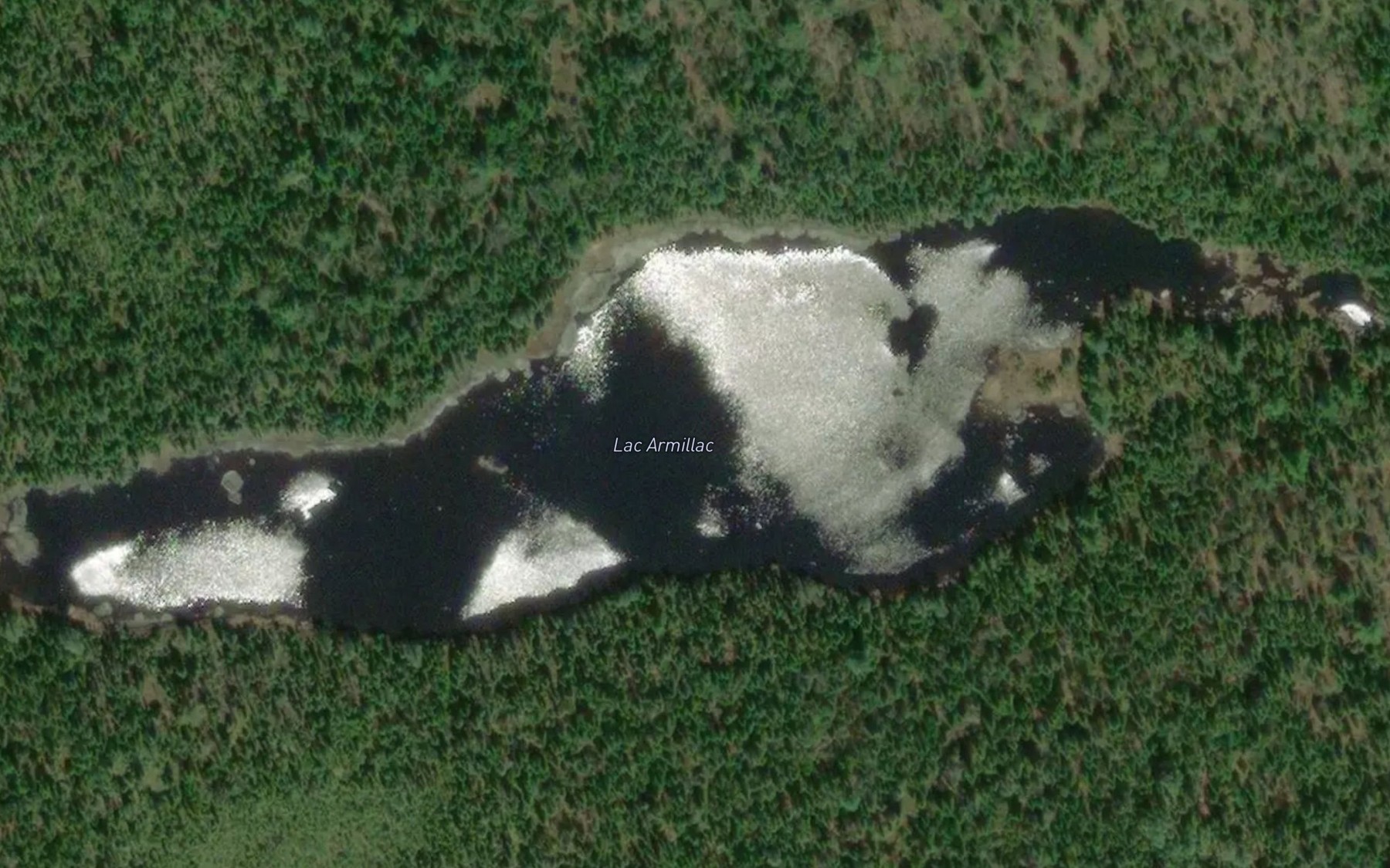 Satellite map of the Lac Armillac