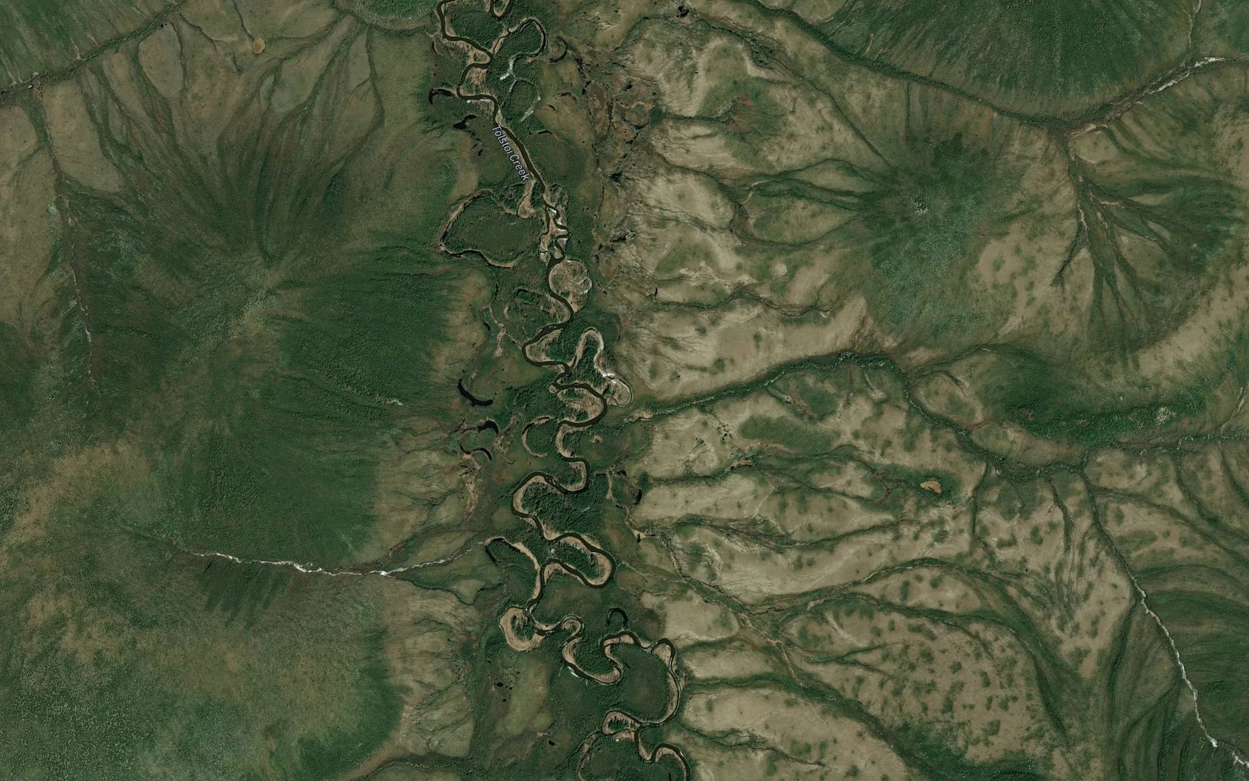 Satellite map of the Dome Creek