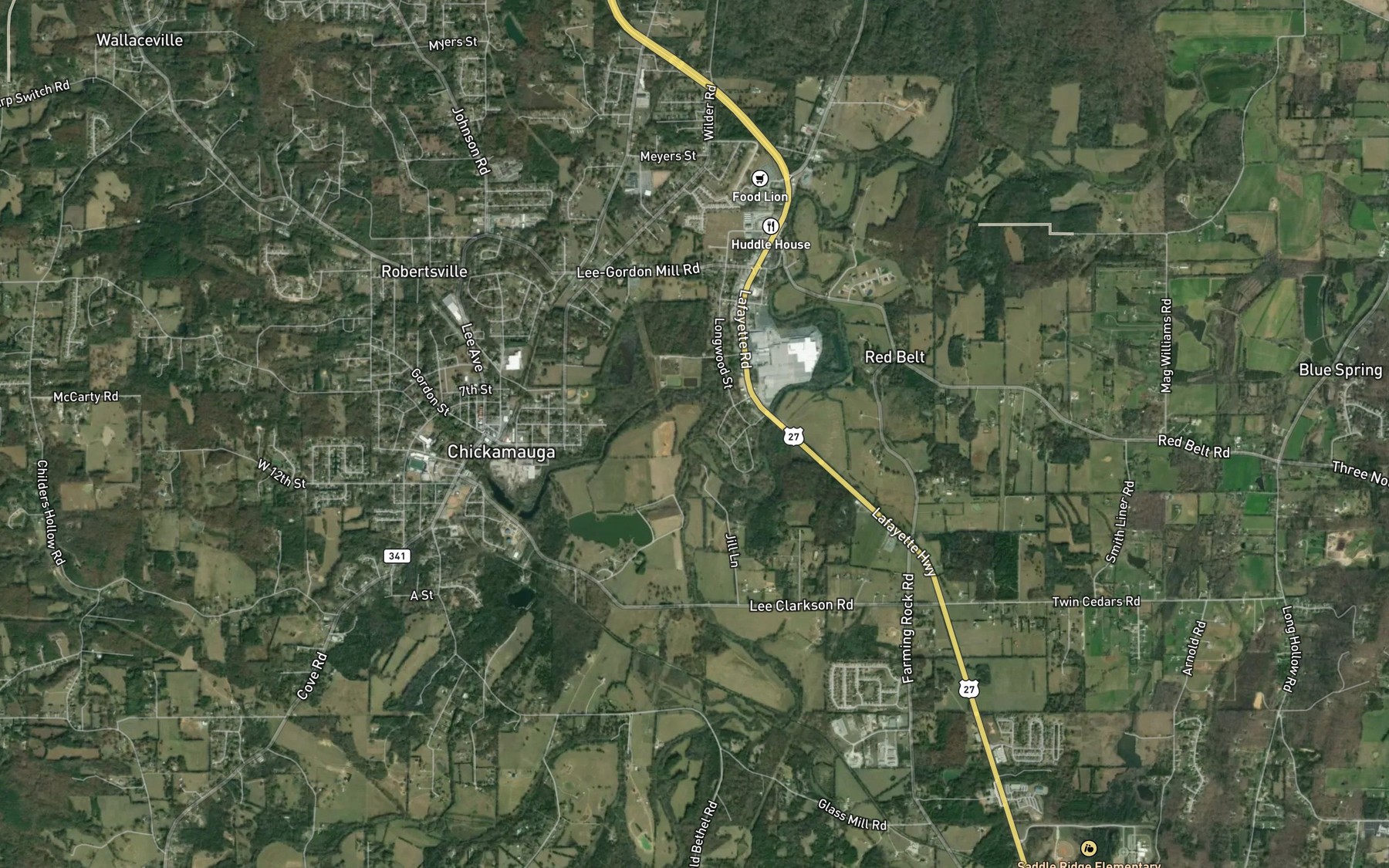 Satellite map of the Coke Oven Branch