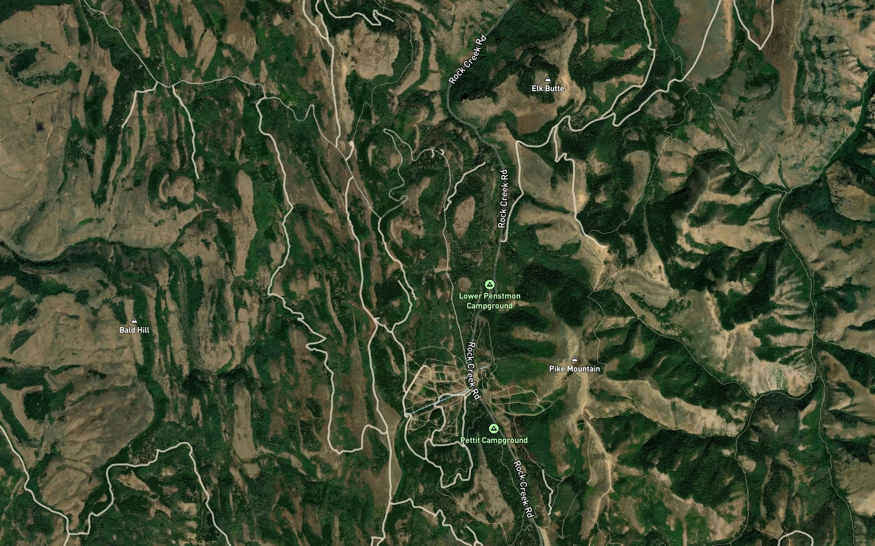 Satellite map of the Elk Corral Spring