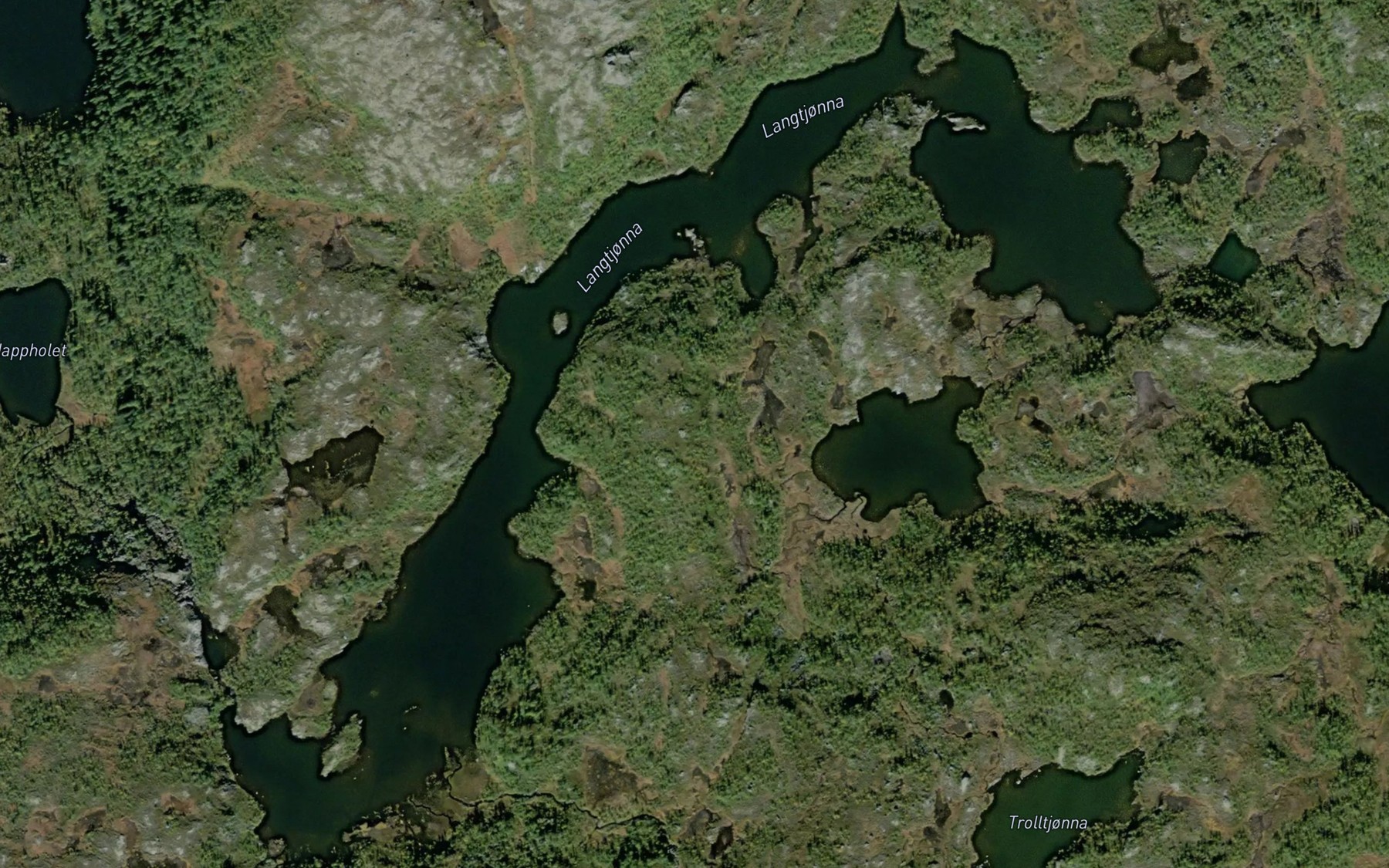 Satellite map of the Langtjonna