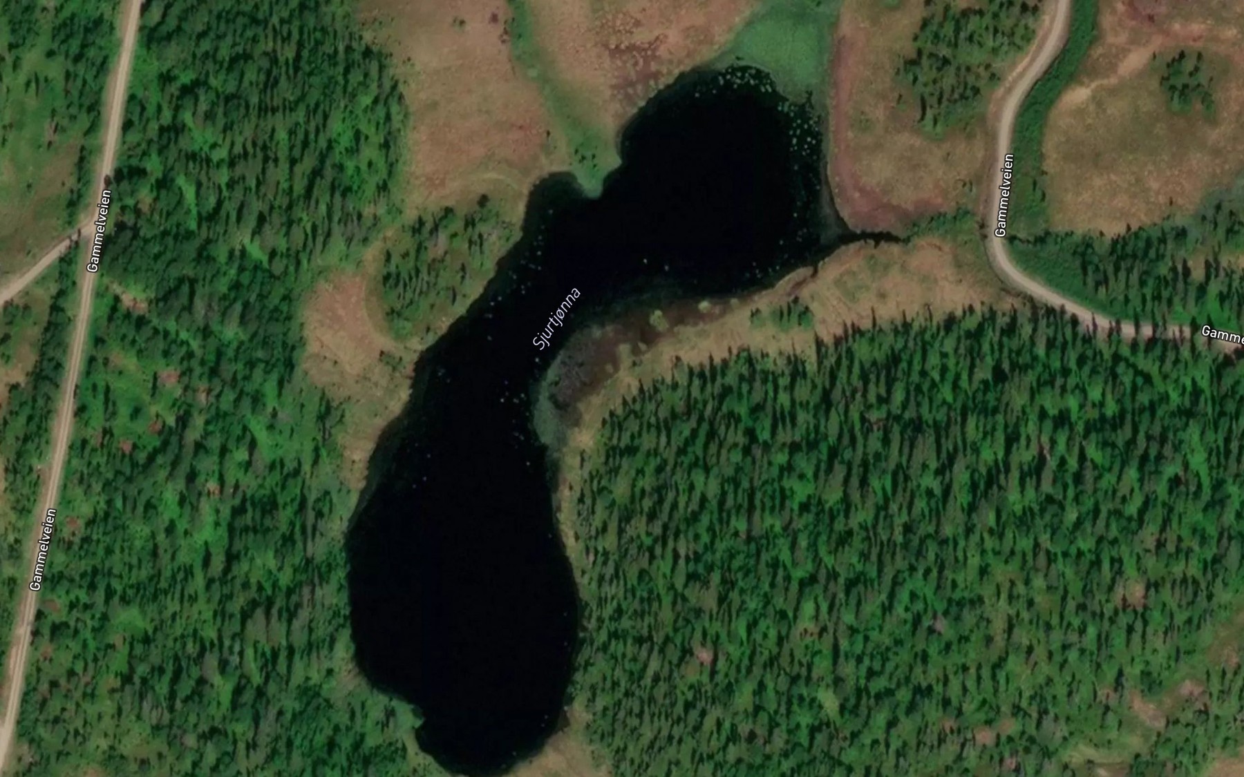 Satellite map of the Sjurtjorna