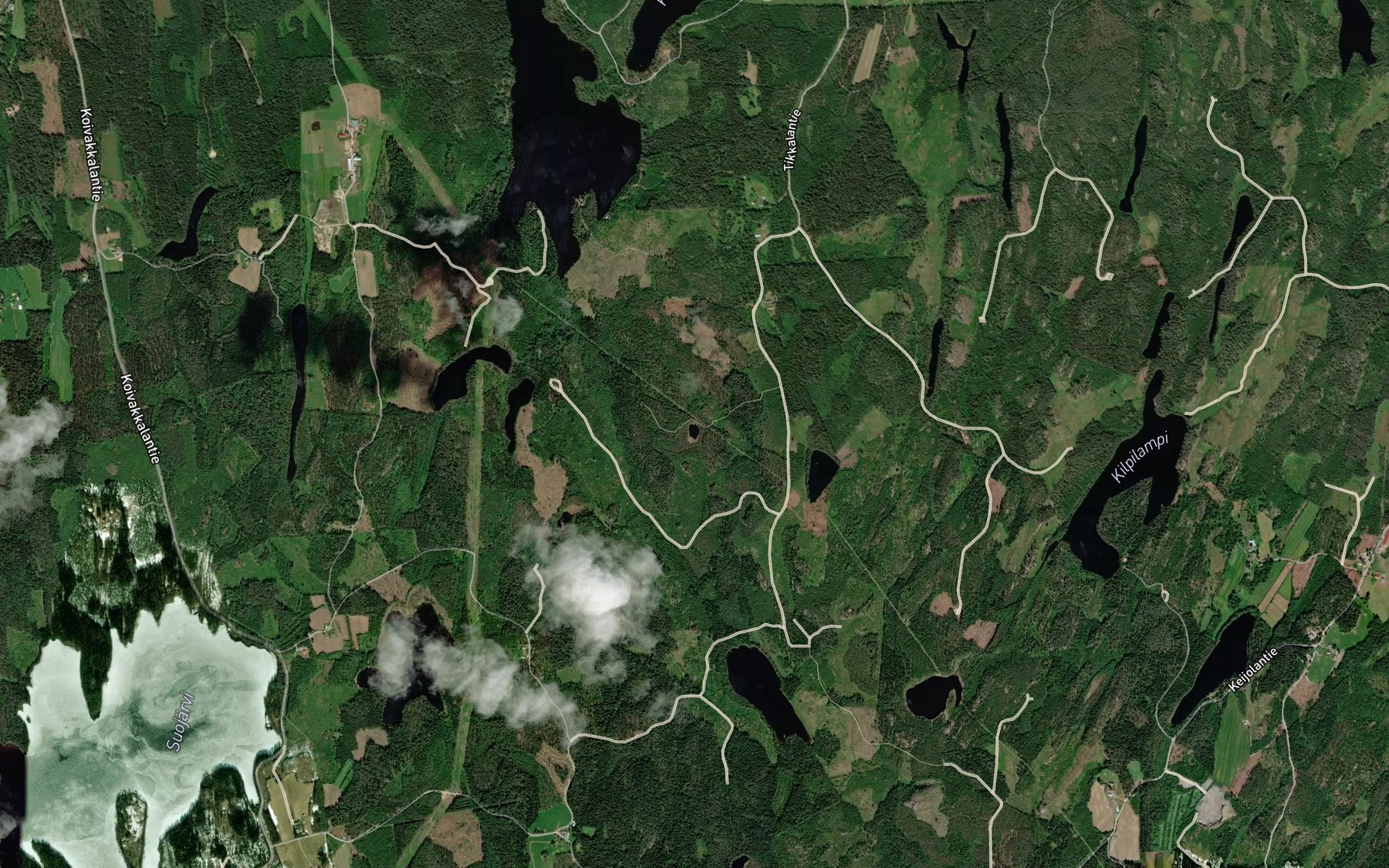 Satellite map of the Paijanne