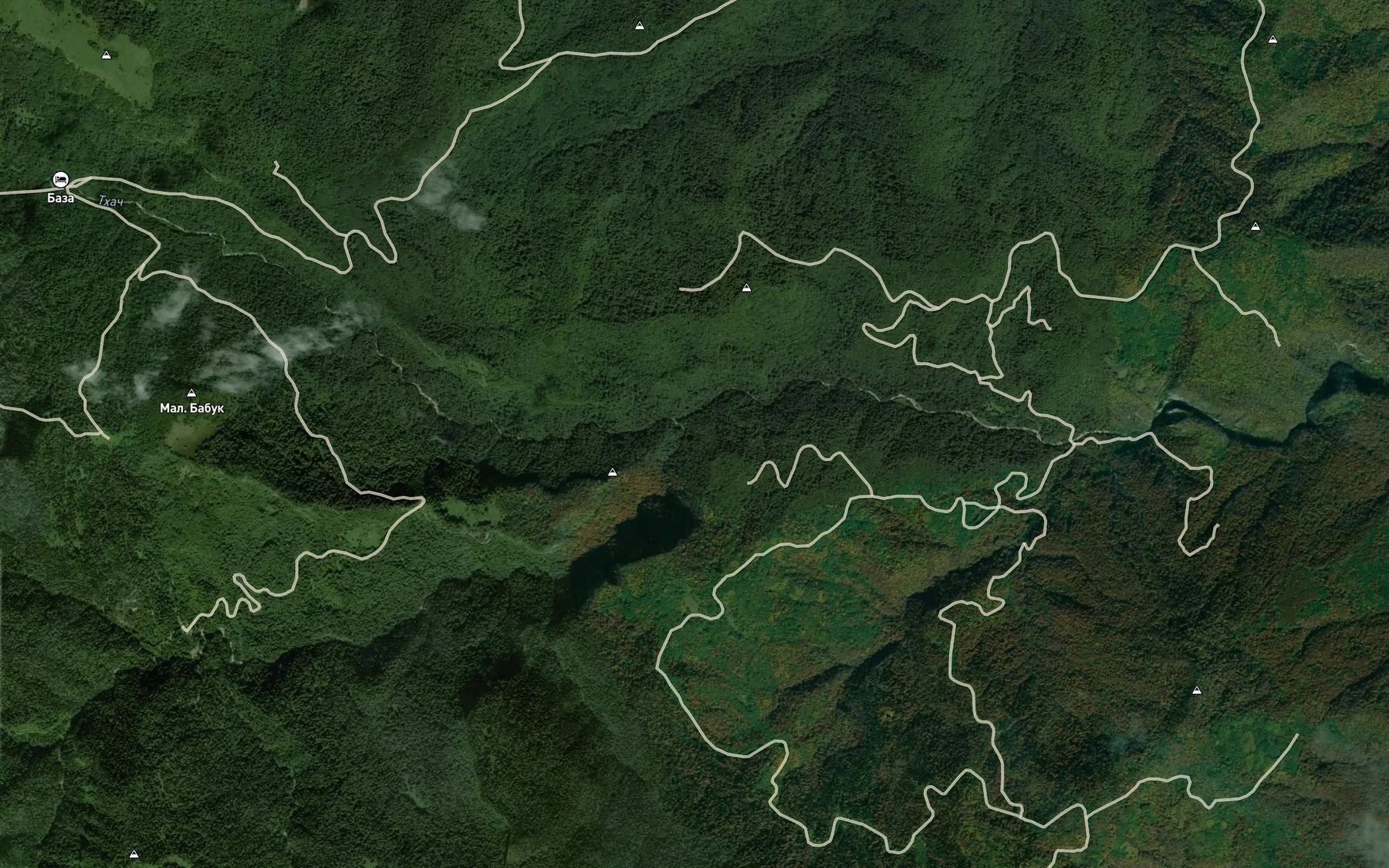 Satellite map of the Tkhach