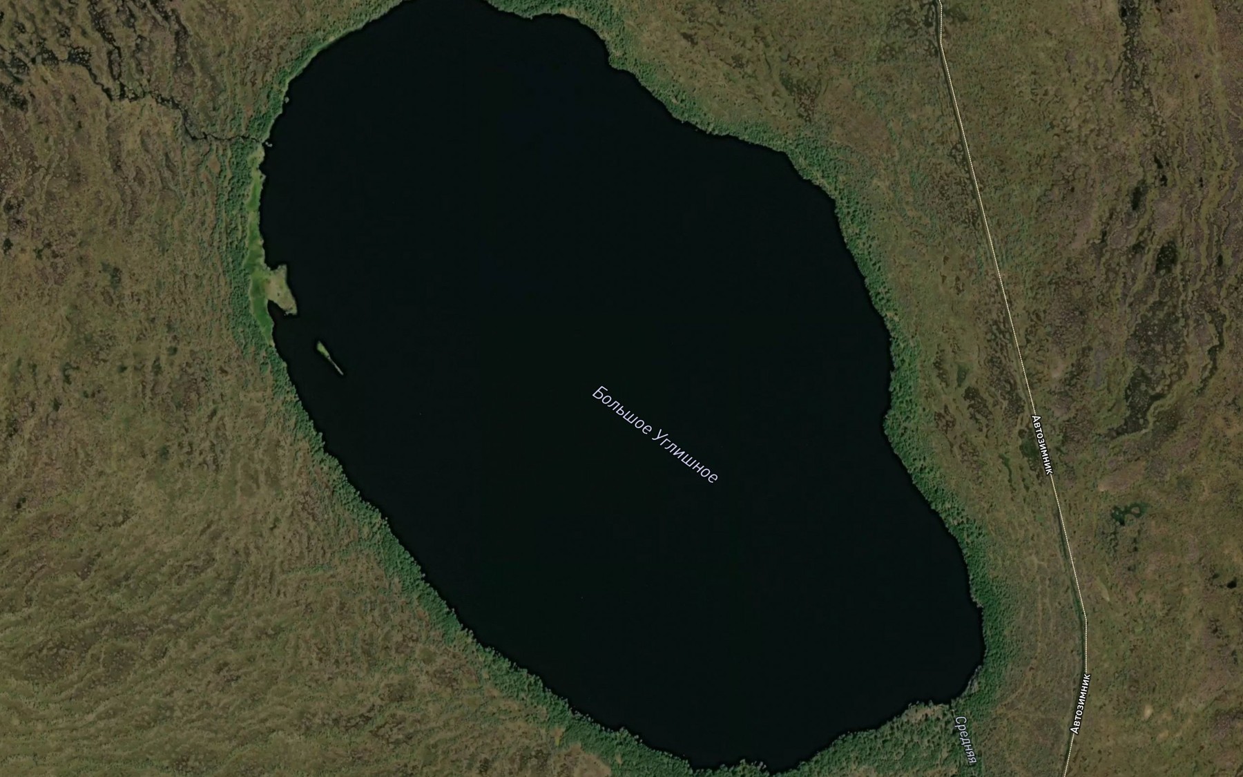 Satellite map of the Ozero Bol'shoye Uglishnoye