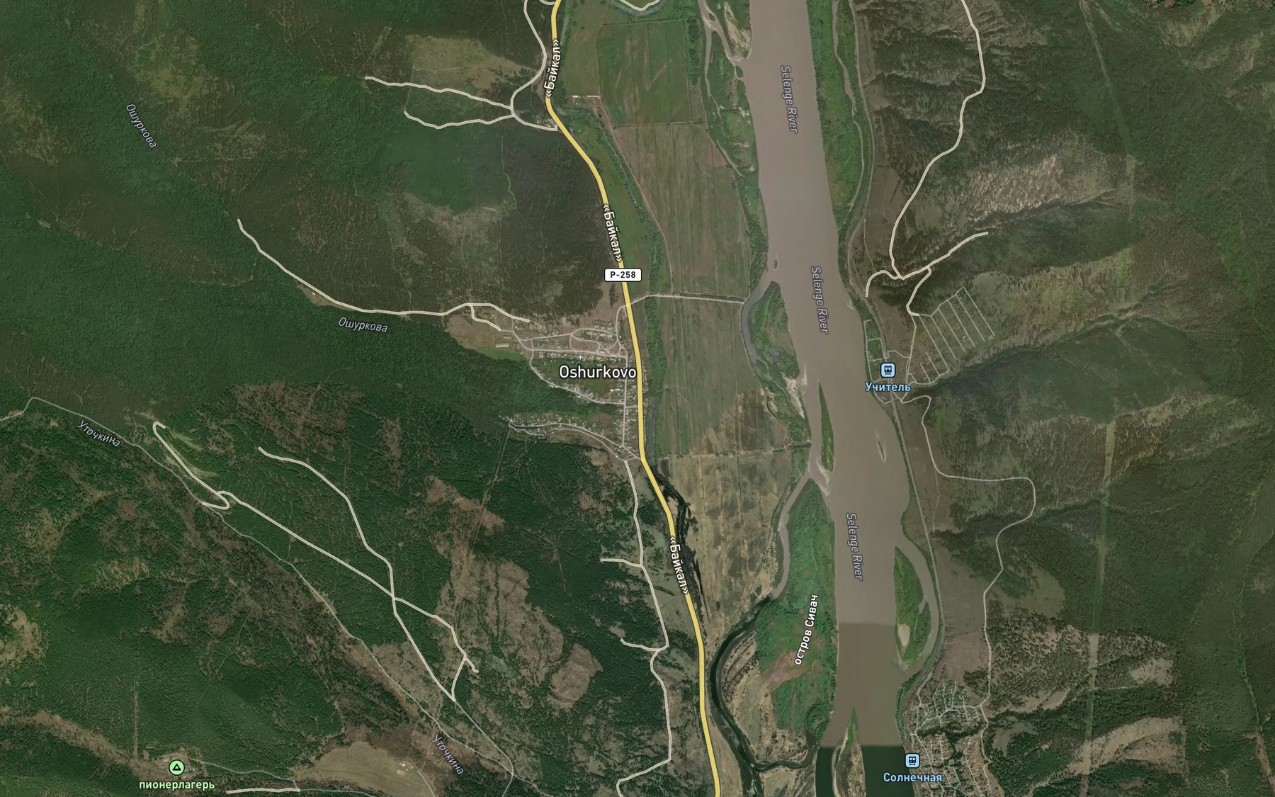 Satellite map of the Oshurkovo