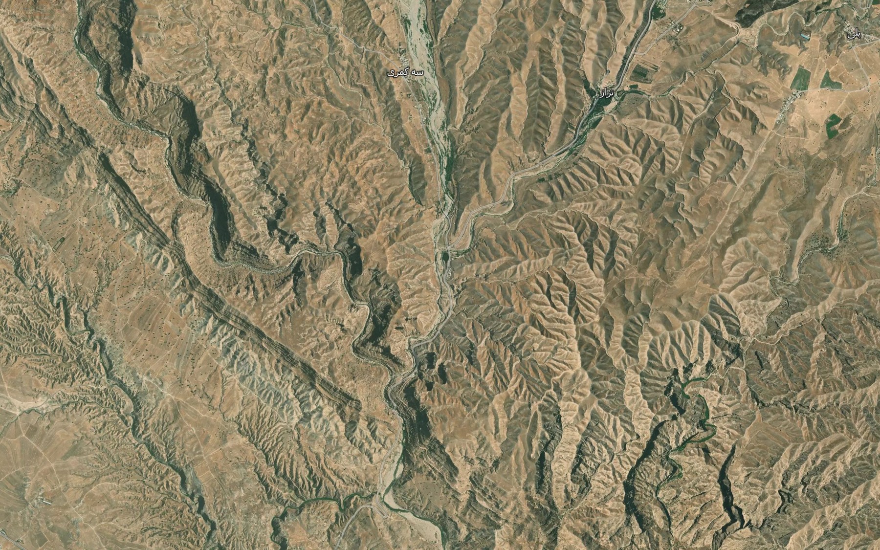 Satellite map of the Rudkhaneh-ye Fasli-ye Bali