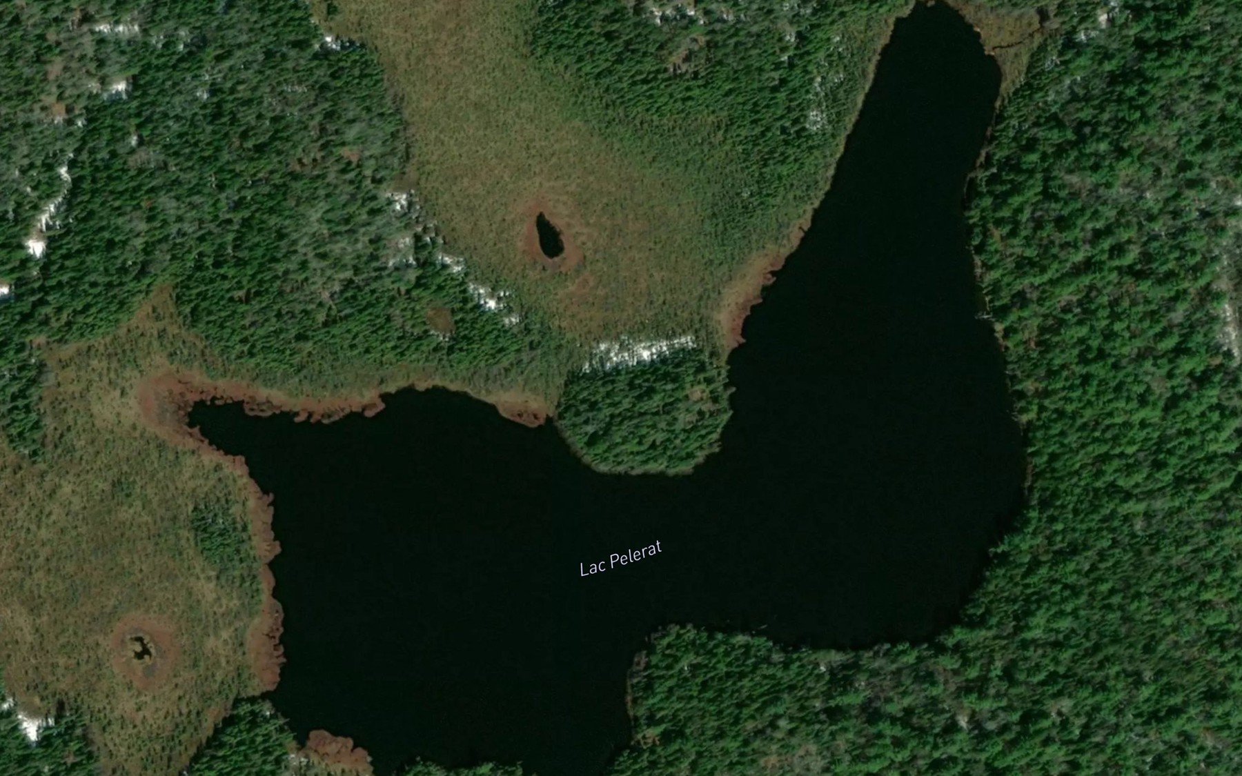 Satellite map of the Lac Pelerat