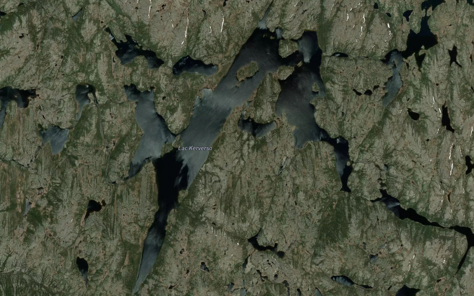 Satellite map of the Lac Kerverso