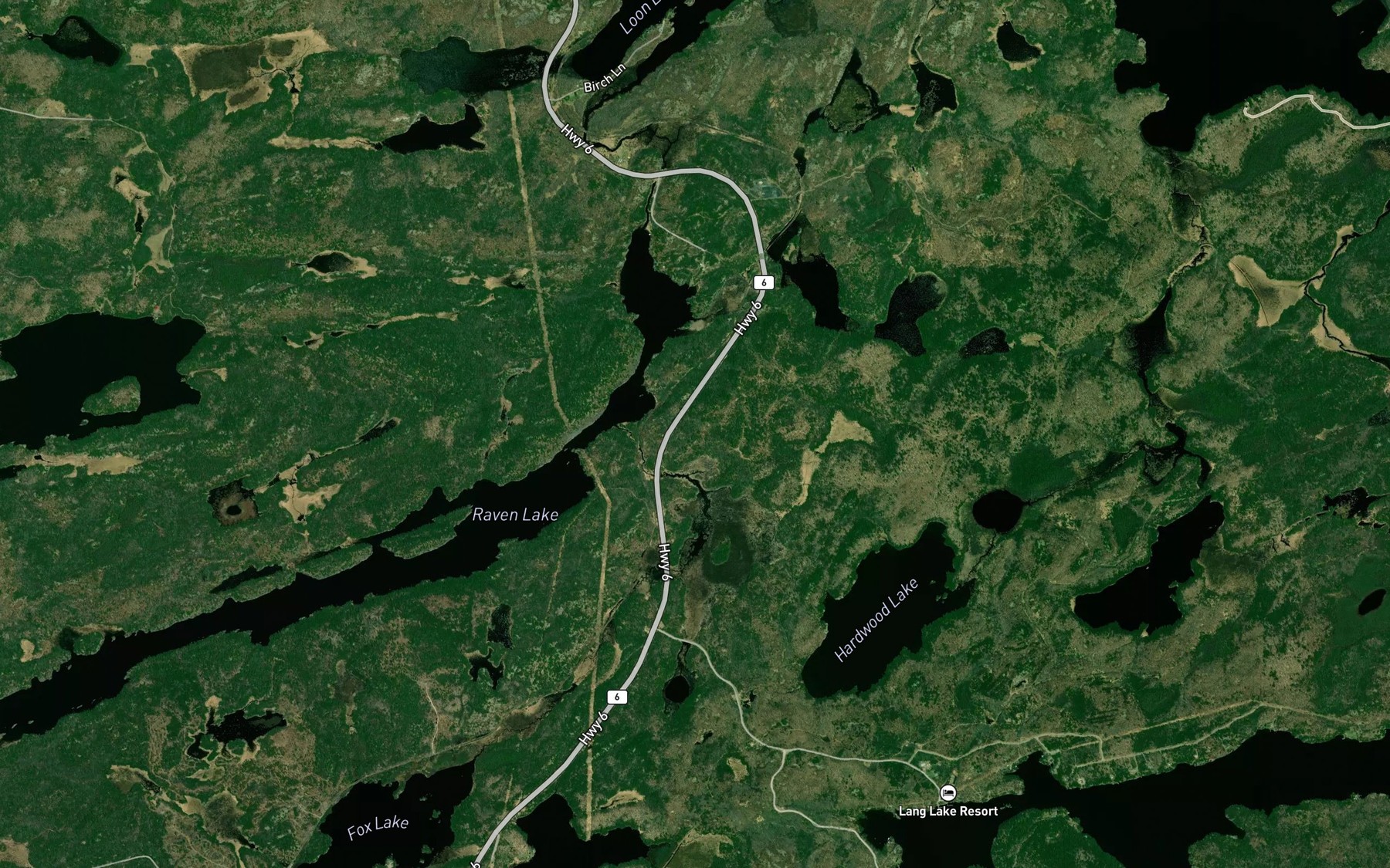 Satellite map of the Fox Creek