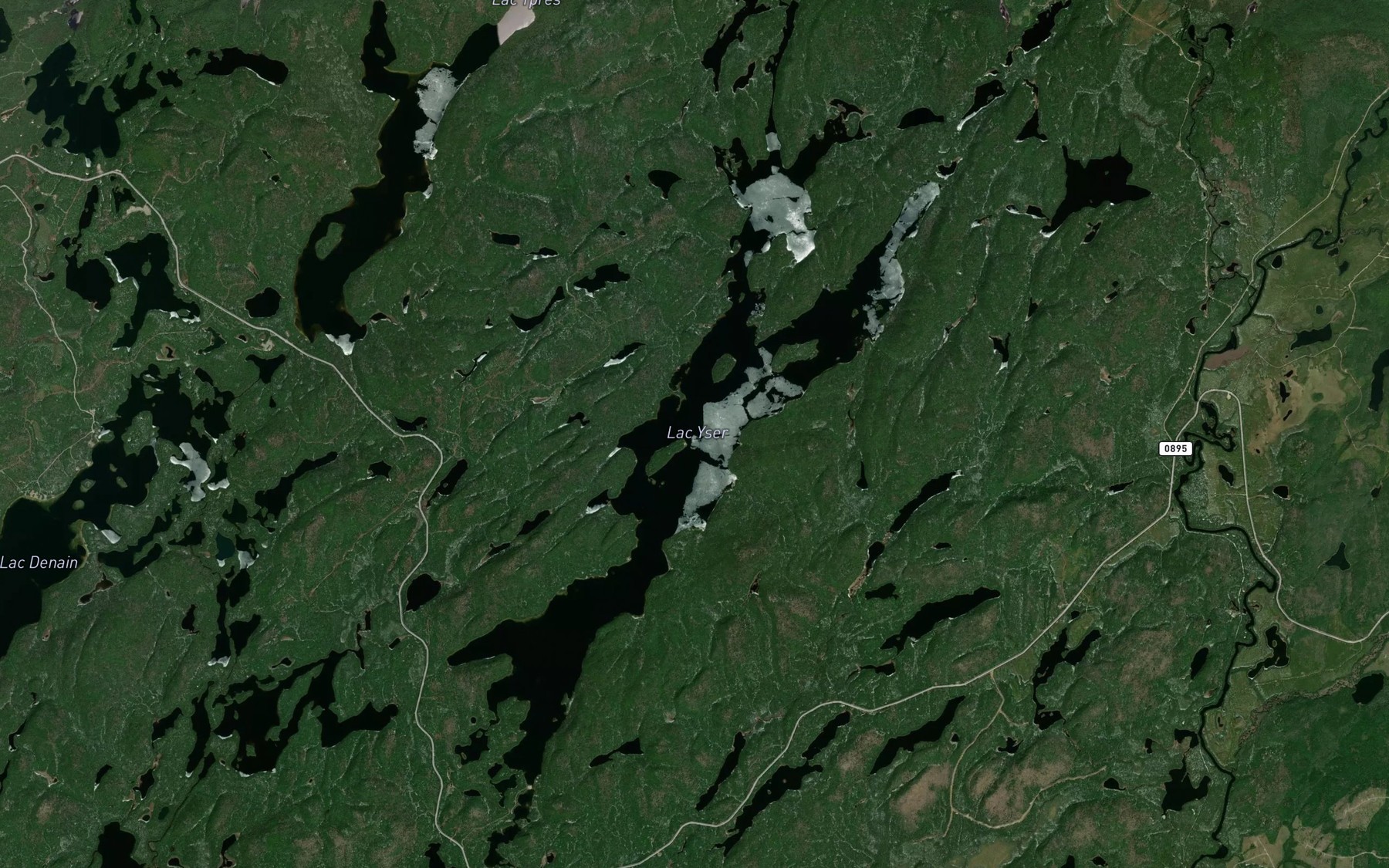 Satellite map of the Lac Yser