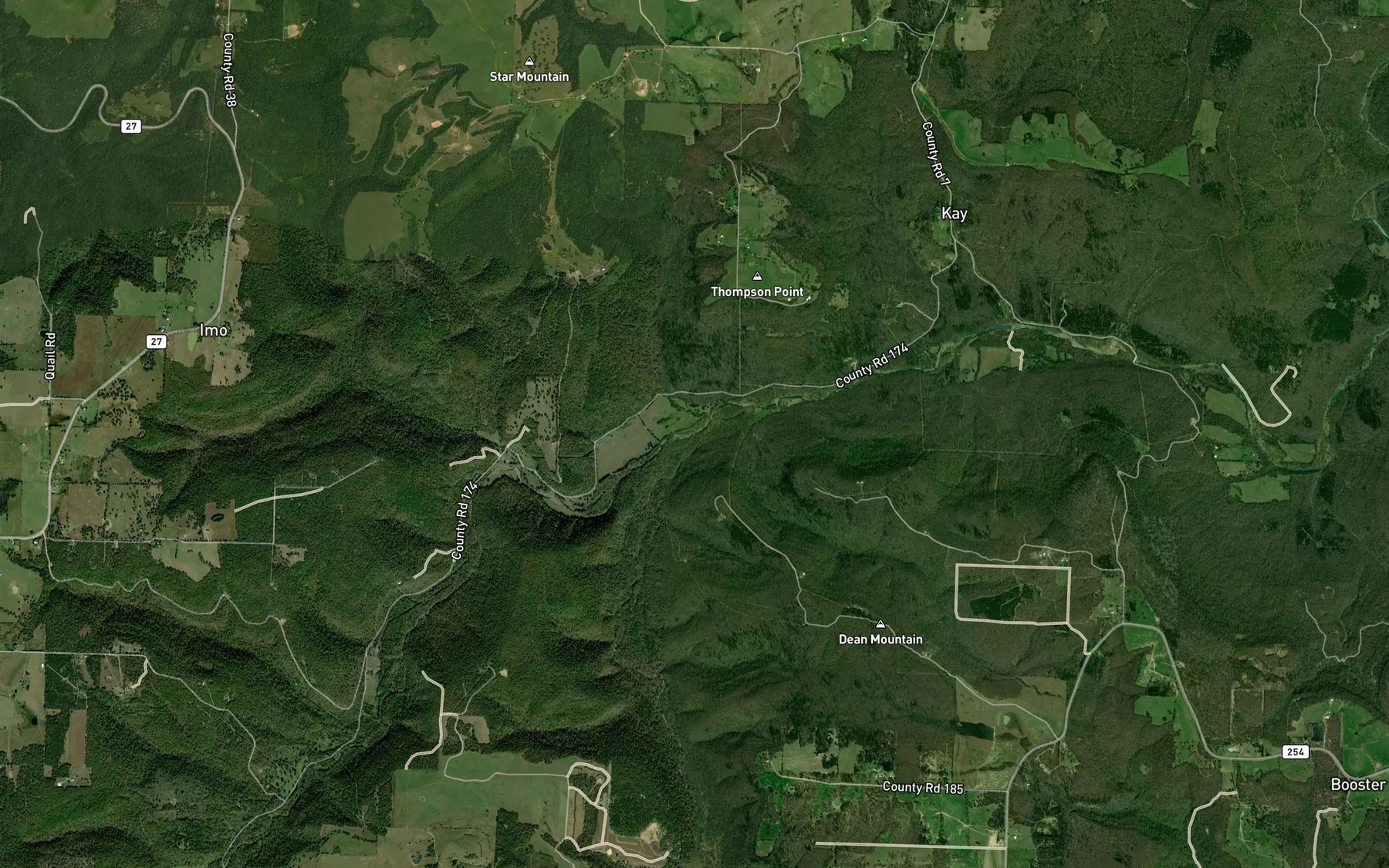 Satellite map of the Mill Creek
